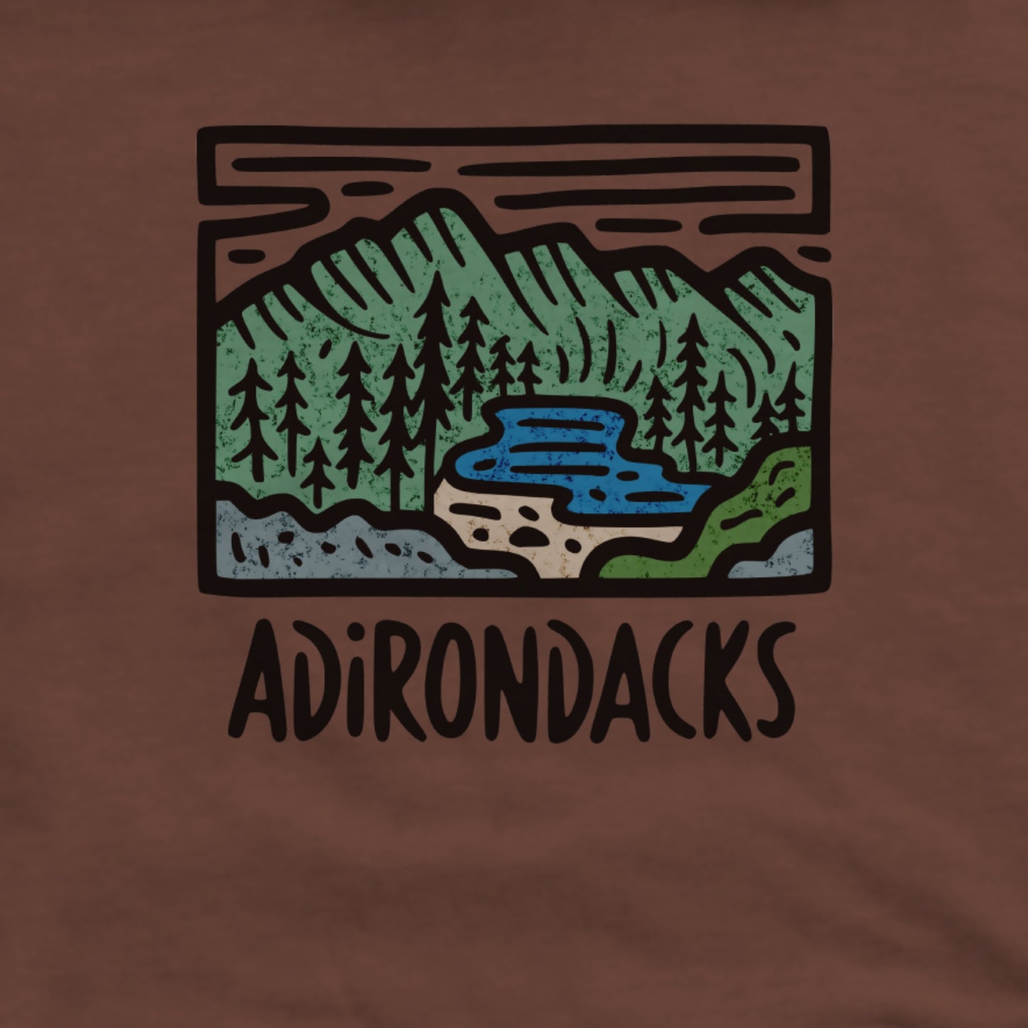 Adirondack Mountains Hoodie Adventure and Outdoors Themed Hoodie