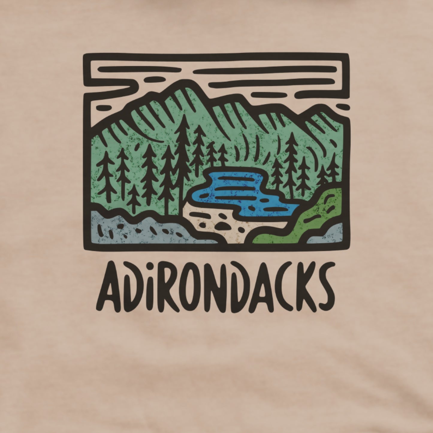 Adirondack Mountains Hoodie Adventure and Outdoors Themed Hoodie