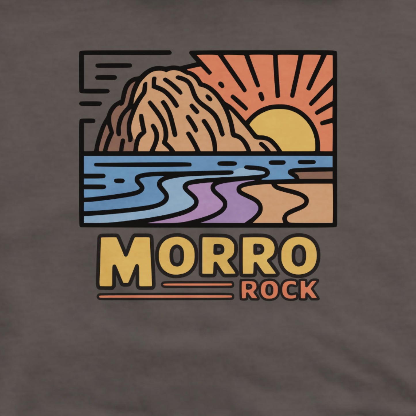 Morro Rock Hoodie Adventure and Outdoors Themed Hoodie