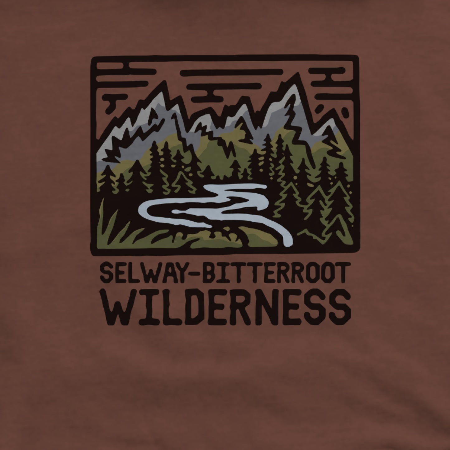 Selway-Bitterroot Wilderness Hoodie Adventure and Outdoors Themed Hoodie