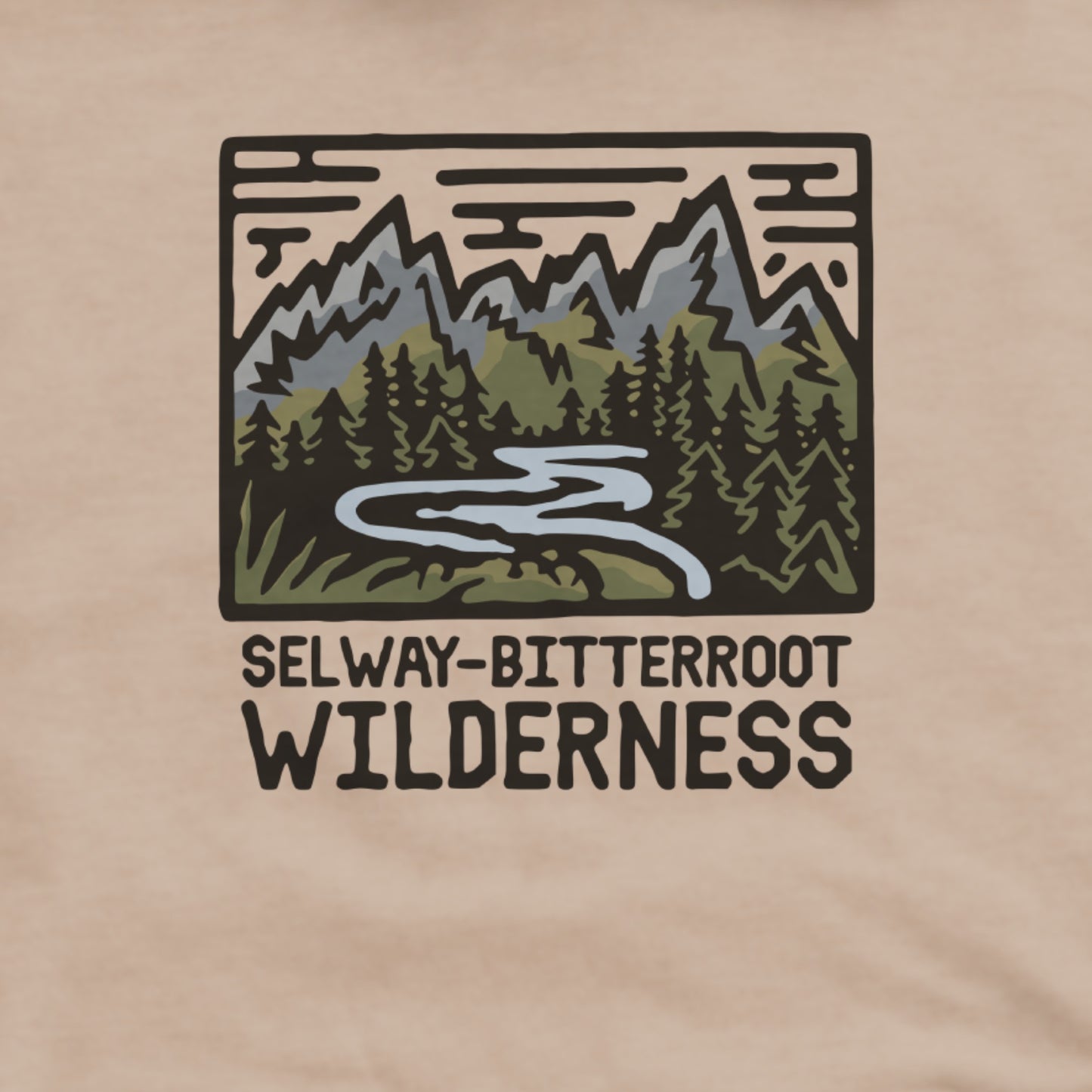 Selway-Bitterroot Wilderness Hoodie Adventure and Outdoors Themed Hoodie