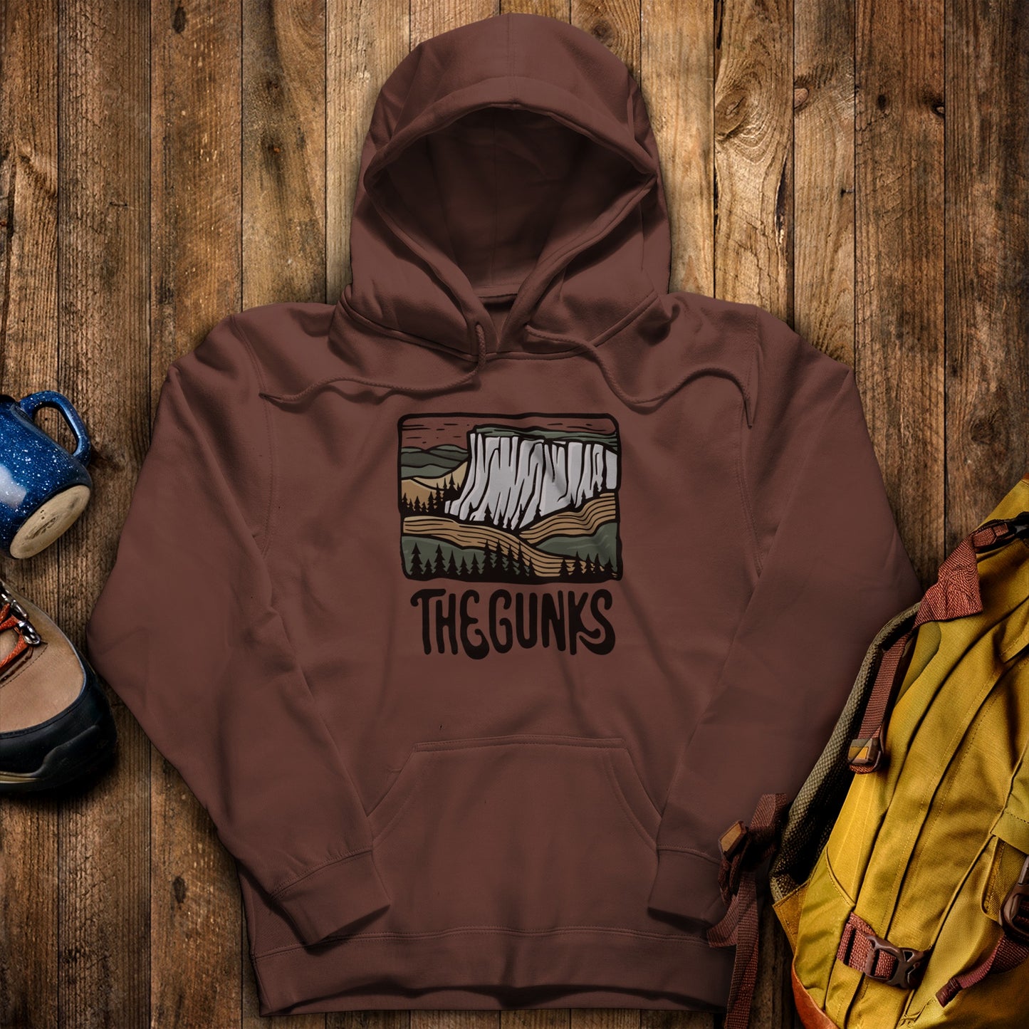Shawangunk Ridge Hoodie Cocoa Adventure and Outdoors Themed Hoodie
