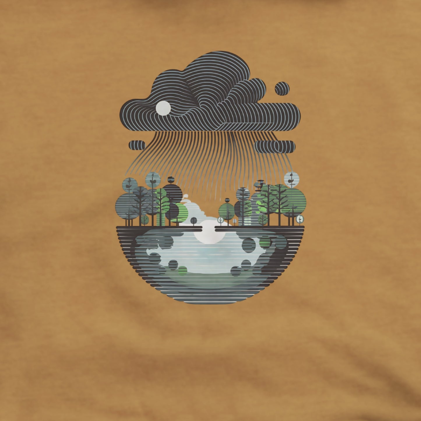 Rainy Day Reflection Hoodie Adventure and Outdoors Themed Hoodie