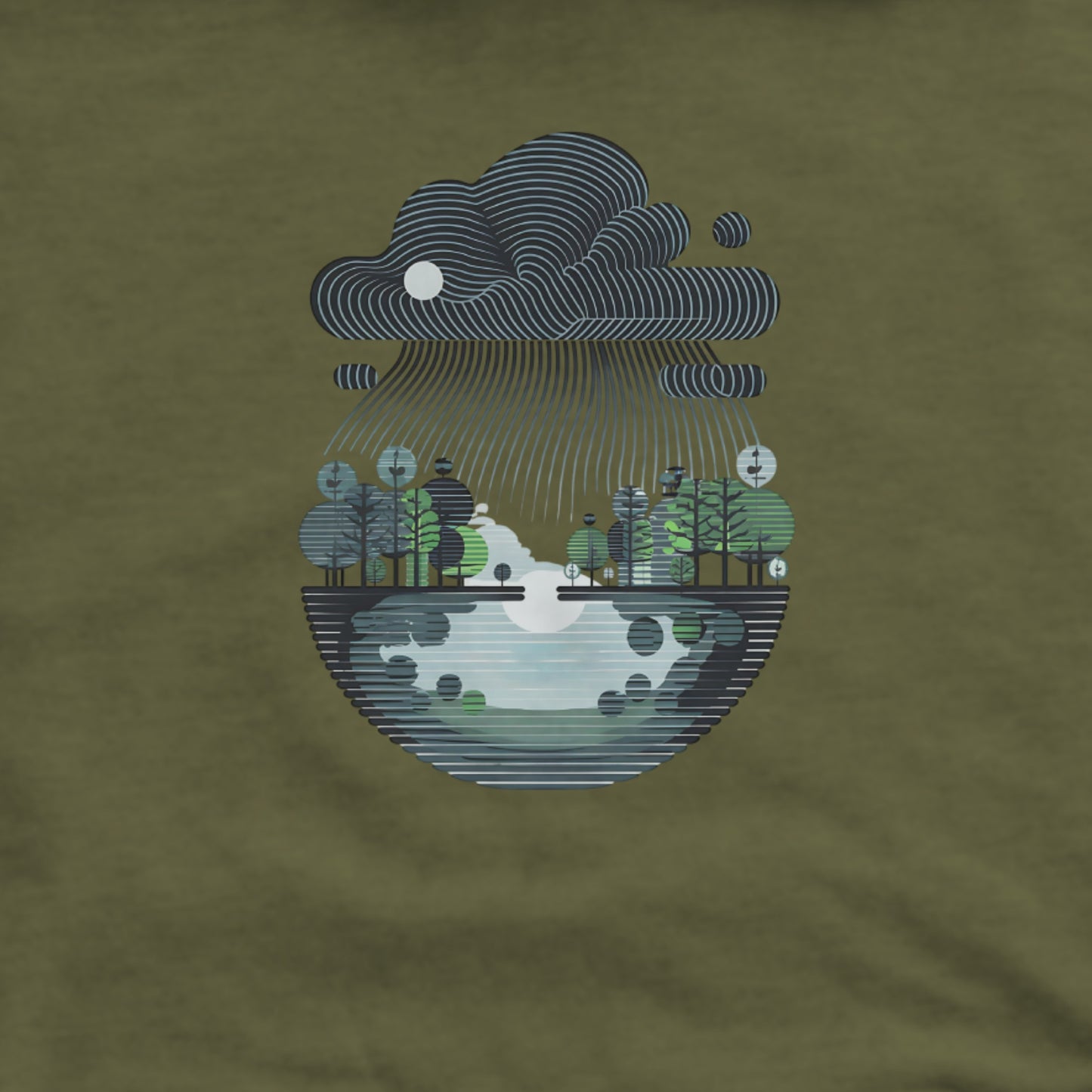 Rainy Day Reflection Hoodie Adventure and Outdoors Themed Hoodie