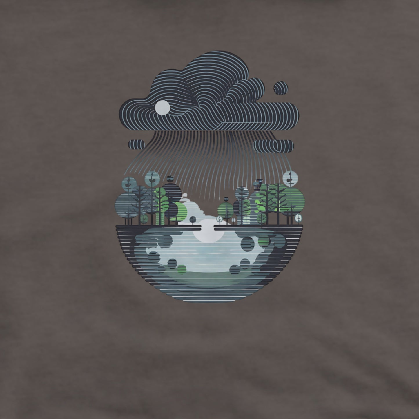 Rainy Day Reflection Hoodie Adventure and Outdoors Themed Hoodie