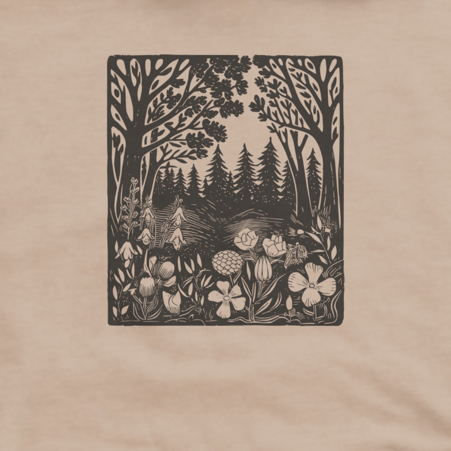 Forest Bloom Hoodie Adventure and Outdoors Themed Hoodie
