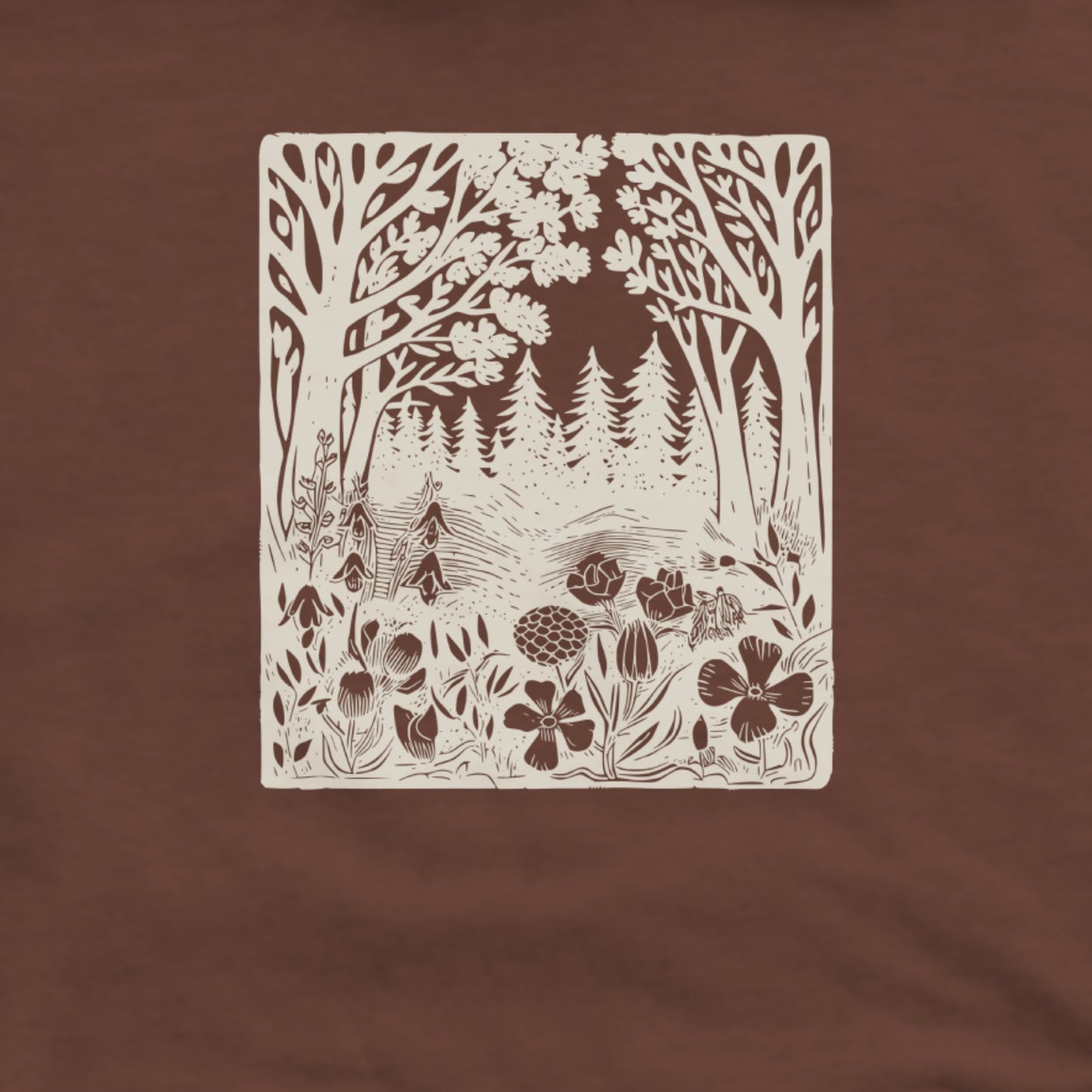 Forest Bloom Hoodie Adventure and Outdoors Themed Hoodie