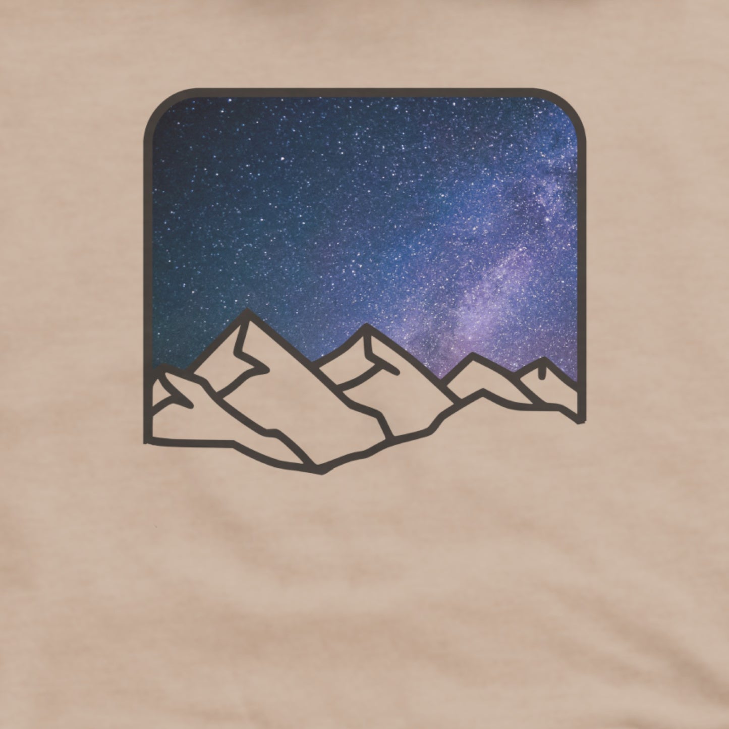 Starry Peaks Hoodie Adventure and Outdoors Themed Hoodie