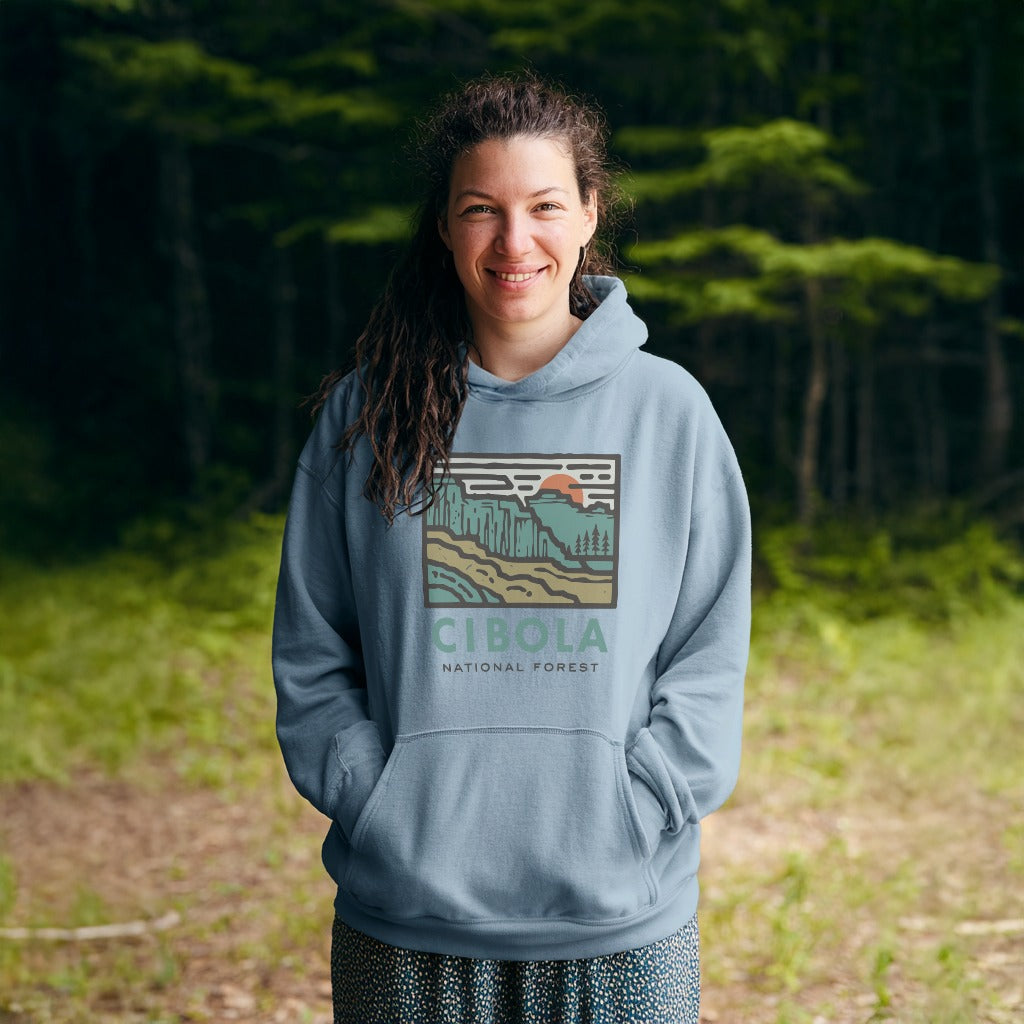 Cibola National Forest Hoodie Adventure and Outdoors Themed Hoodie