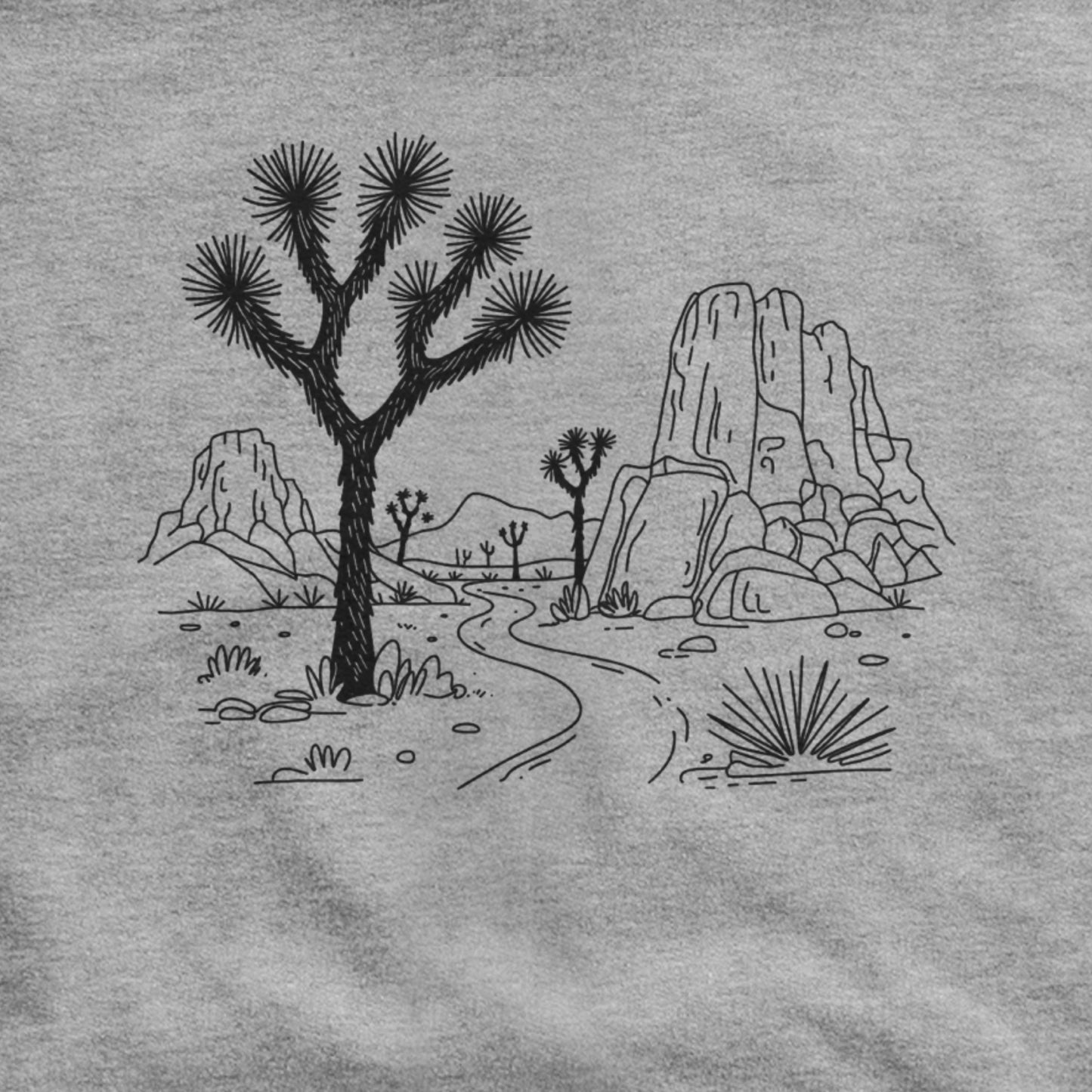 Joshua Tree Doodle Hoodie Adventure and Outdoors Themed Hoodie