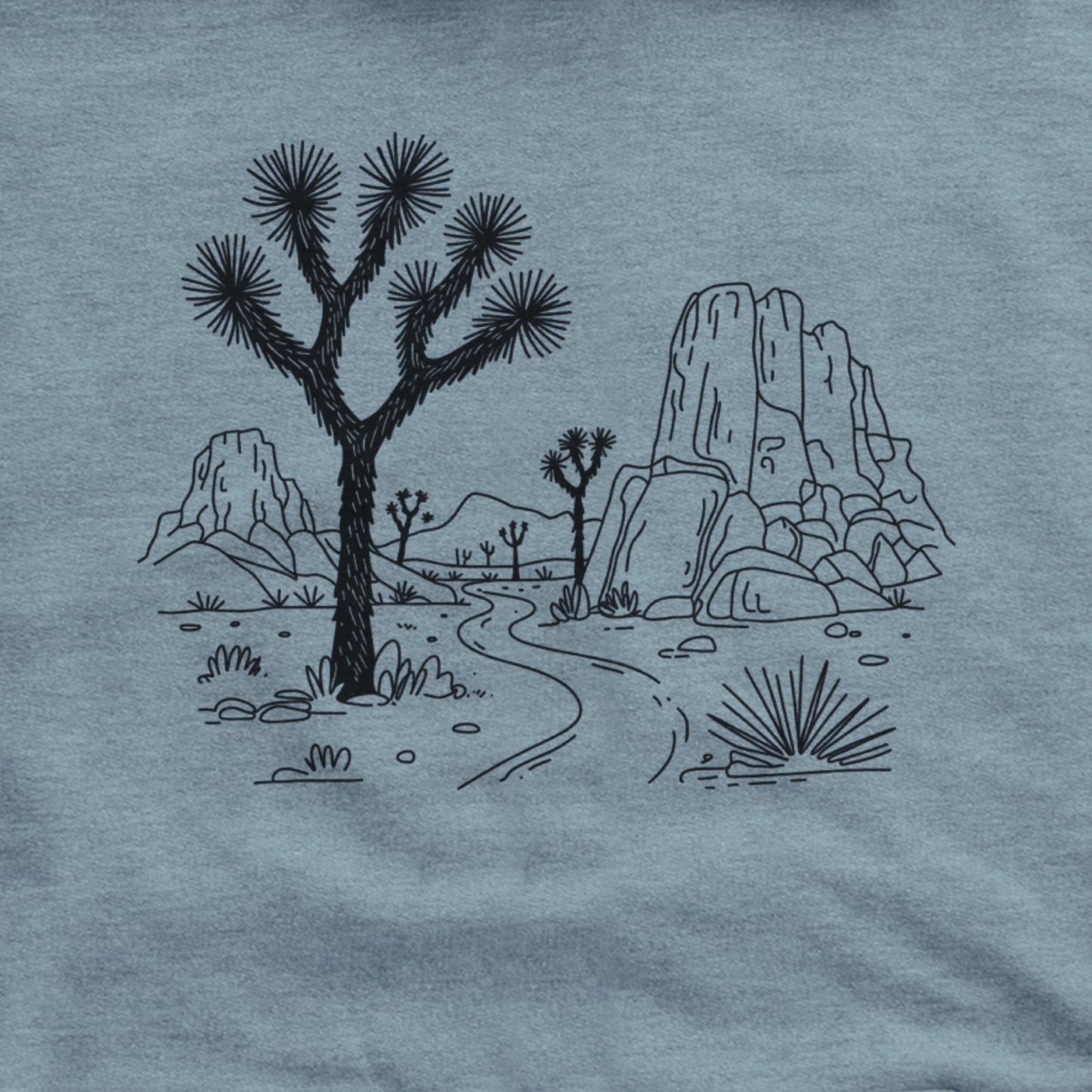 Joshua Tree Doodle Hoodie Adventure and Outdoors Themed Hoodie