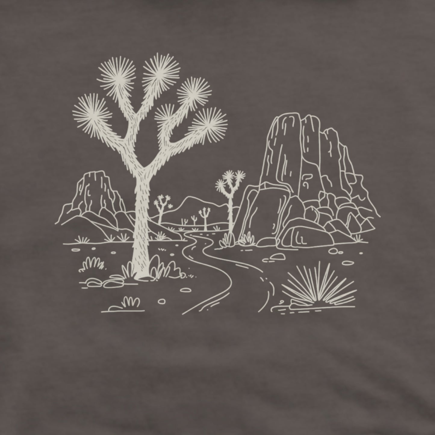 Joshua Tree Doodle Hoodie Adventure and Outdoors Themed Hoodie