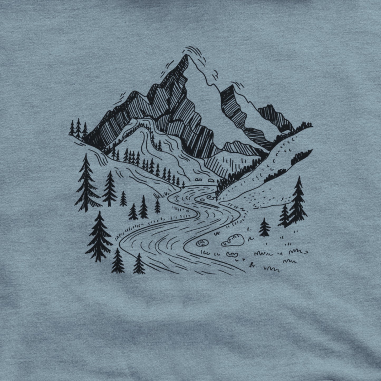North Cascades Doodle Hoodie Adventure and Outdoors Themed Hoodie