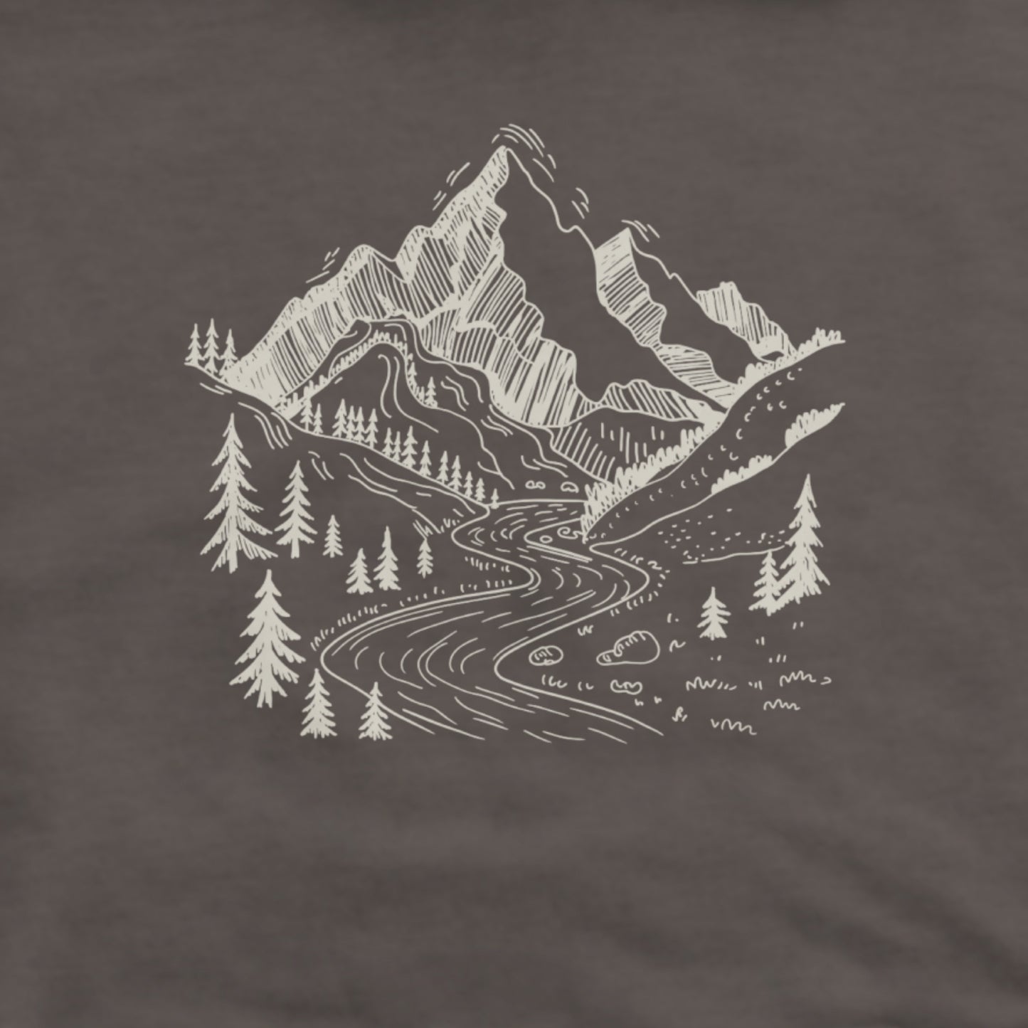 North Cascades Doodle Hoodie Adventure and Outdoors Themed Hoodie