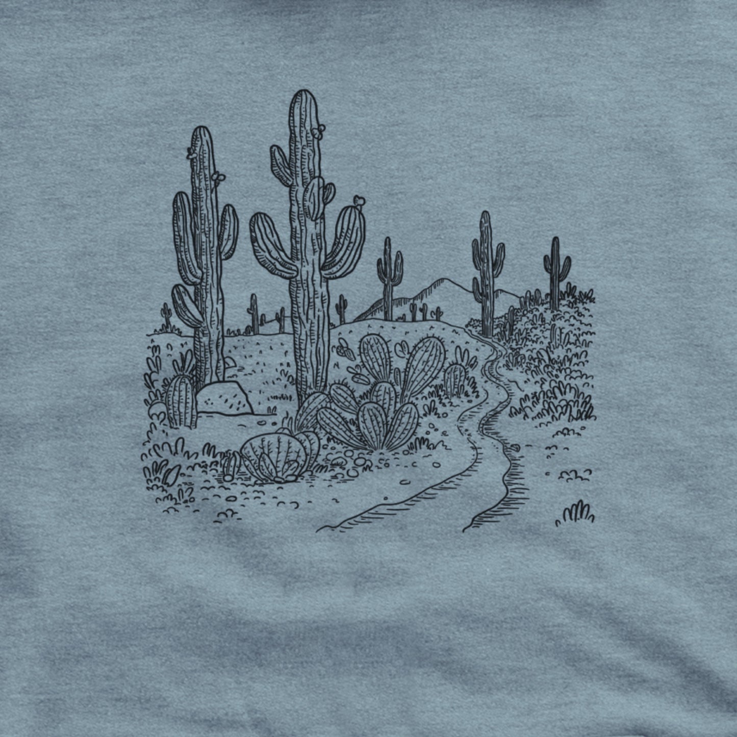 Saguaro Doodle Hoodie Adventure and Outdoors Themed Hoodie