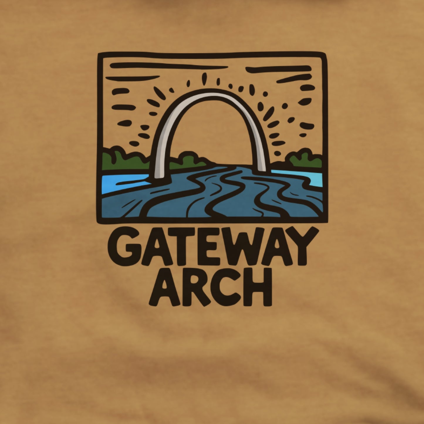 Gateway Arch National Park Hoodie Adventure and Outdoors Themed Hoodie