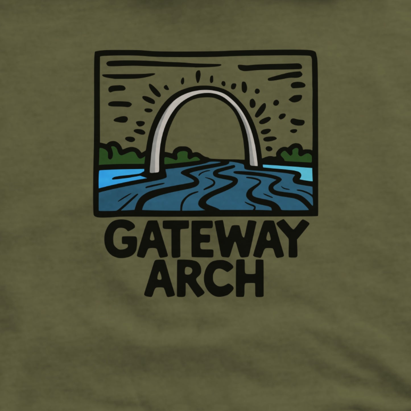 Gateway Arch National Park Hoodie Adventure and Outdoors Themed Hoodie