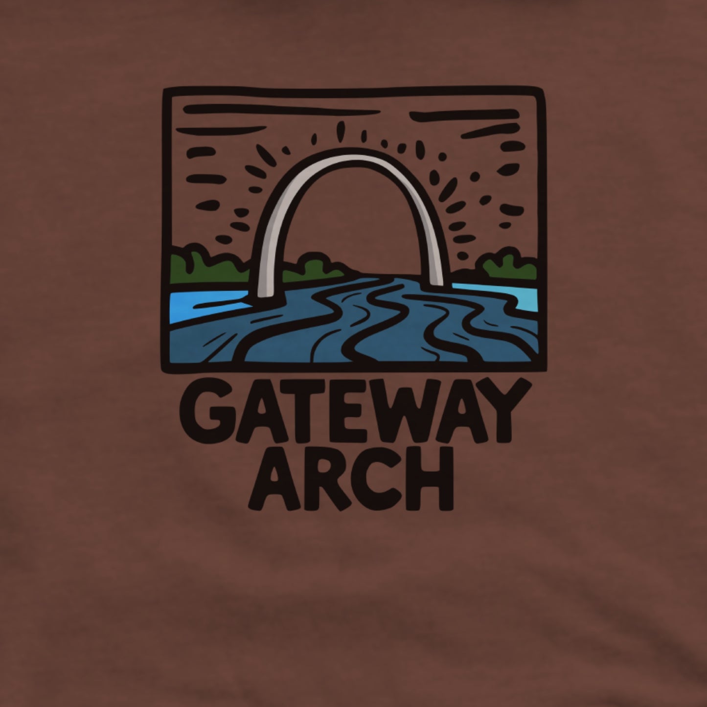 Gateway Arch National Park Hoodie Adventure and Outdoors Themed Hoodie