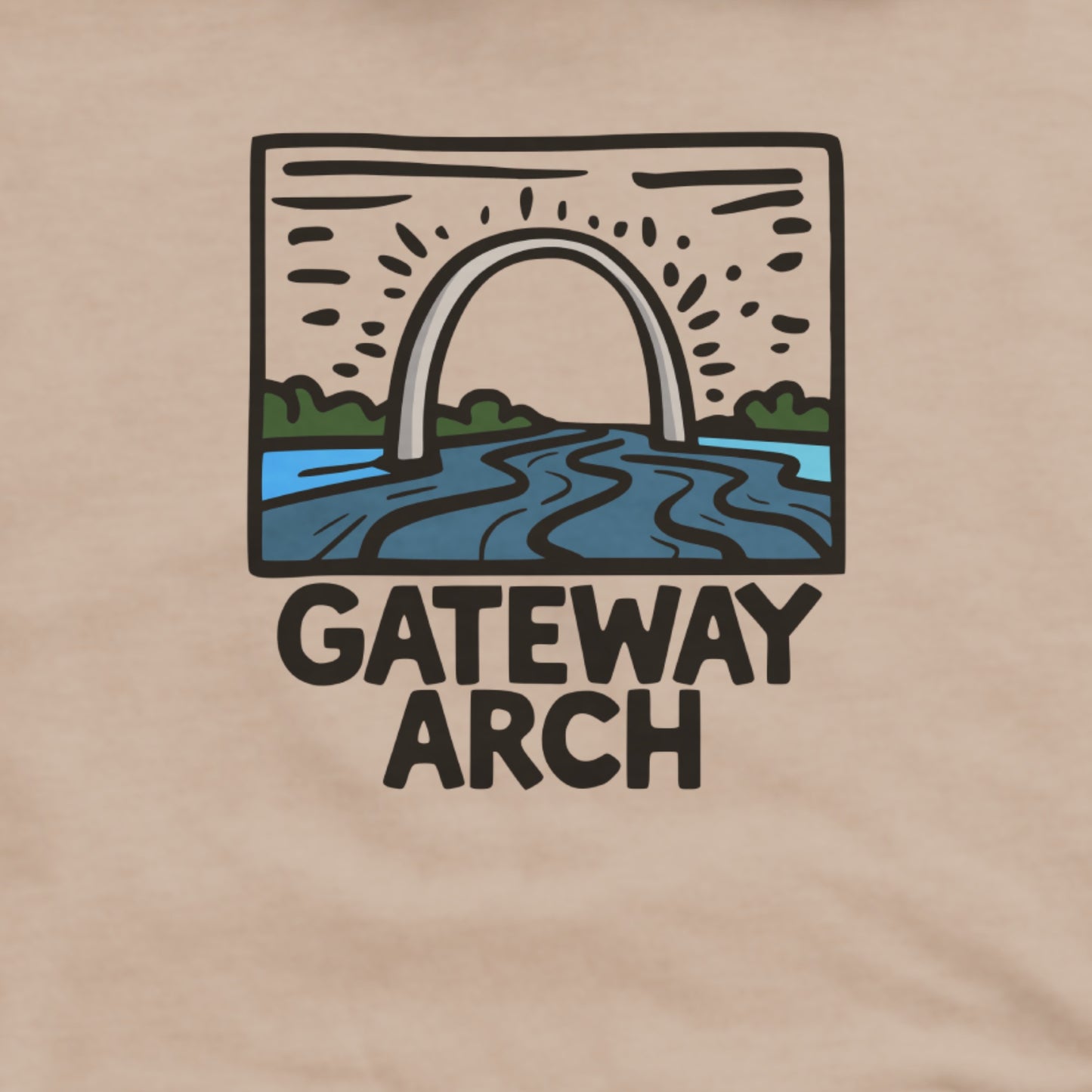Gateway Arch National Park Hoodie Adventure and Outdoors Themed Hoodie