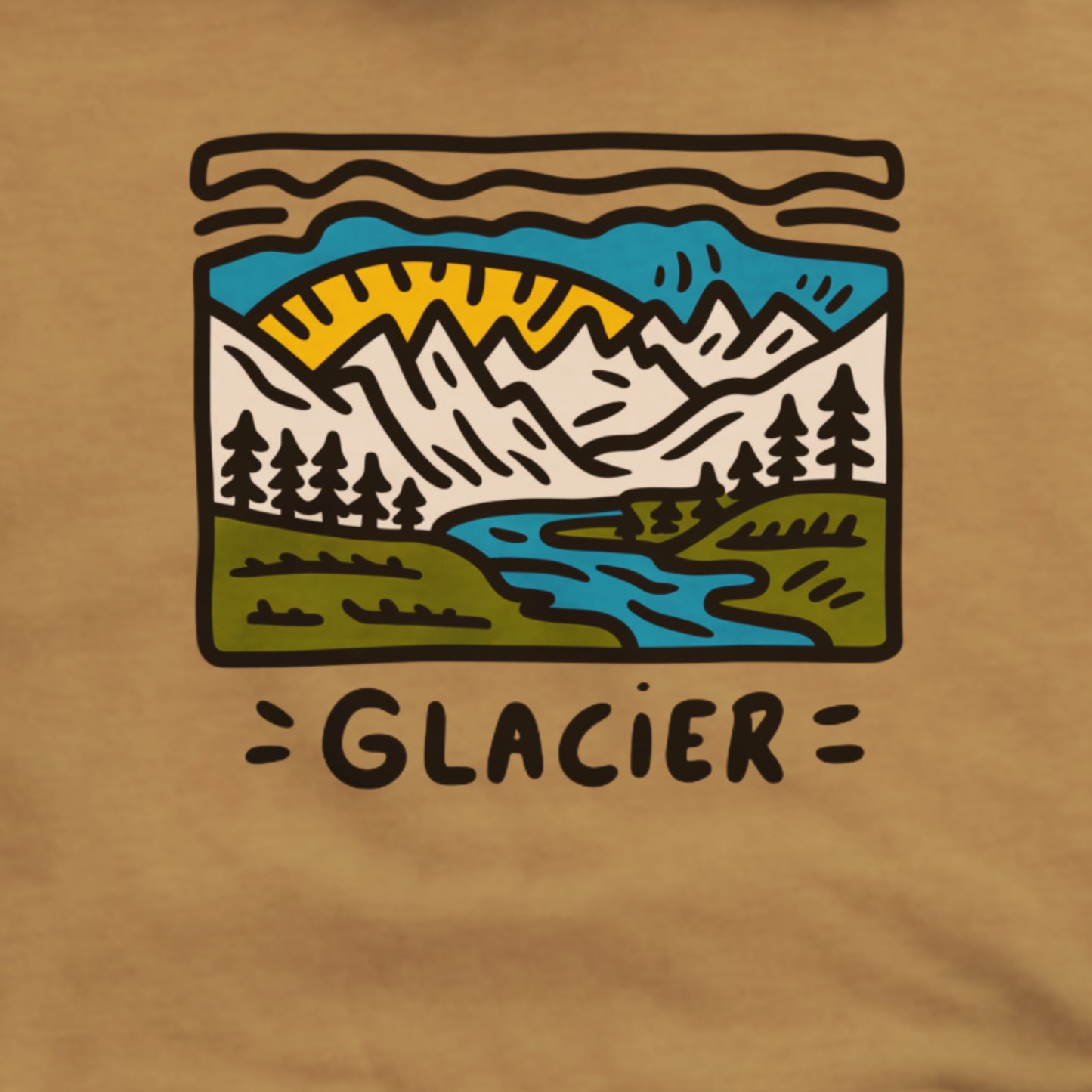 Glacier National Park Hoodie Adventure and Outdoors Themed Hoodie