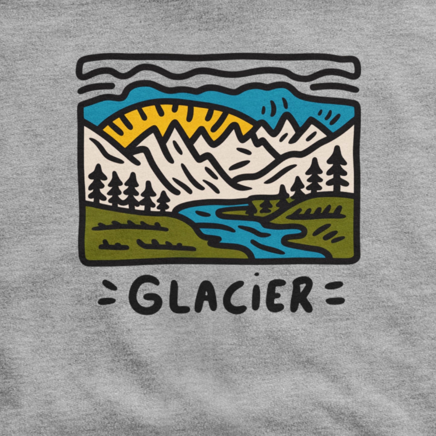 Glacier National Park Hoodie Adventure and Outdoors Themed Hoodie