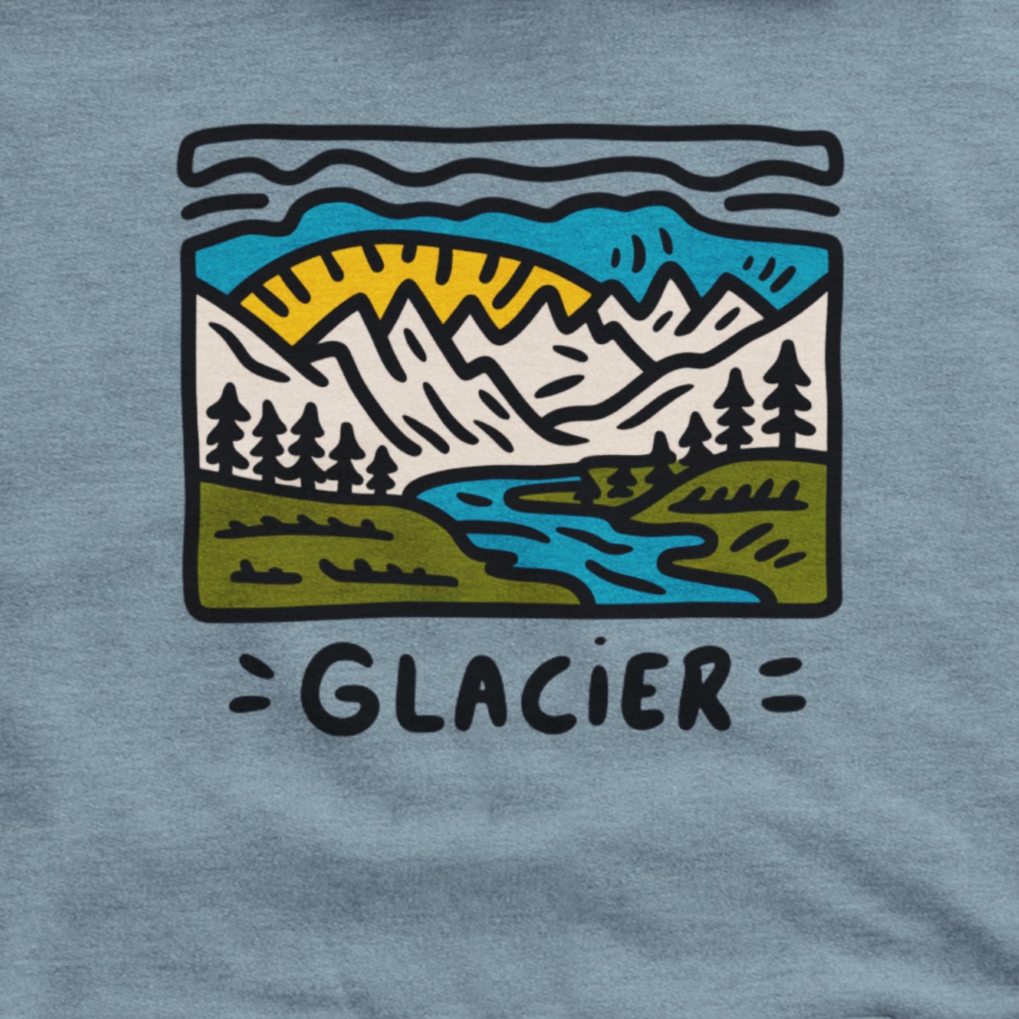 Glacier National Park Hoodie Adventure and Outdoors Themed Hoodie