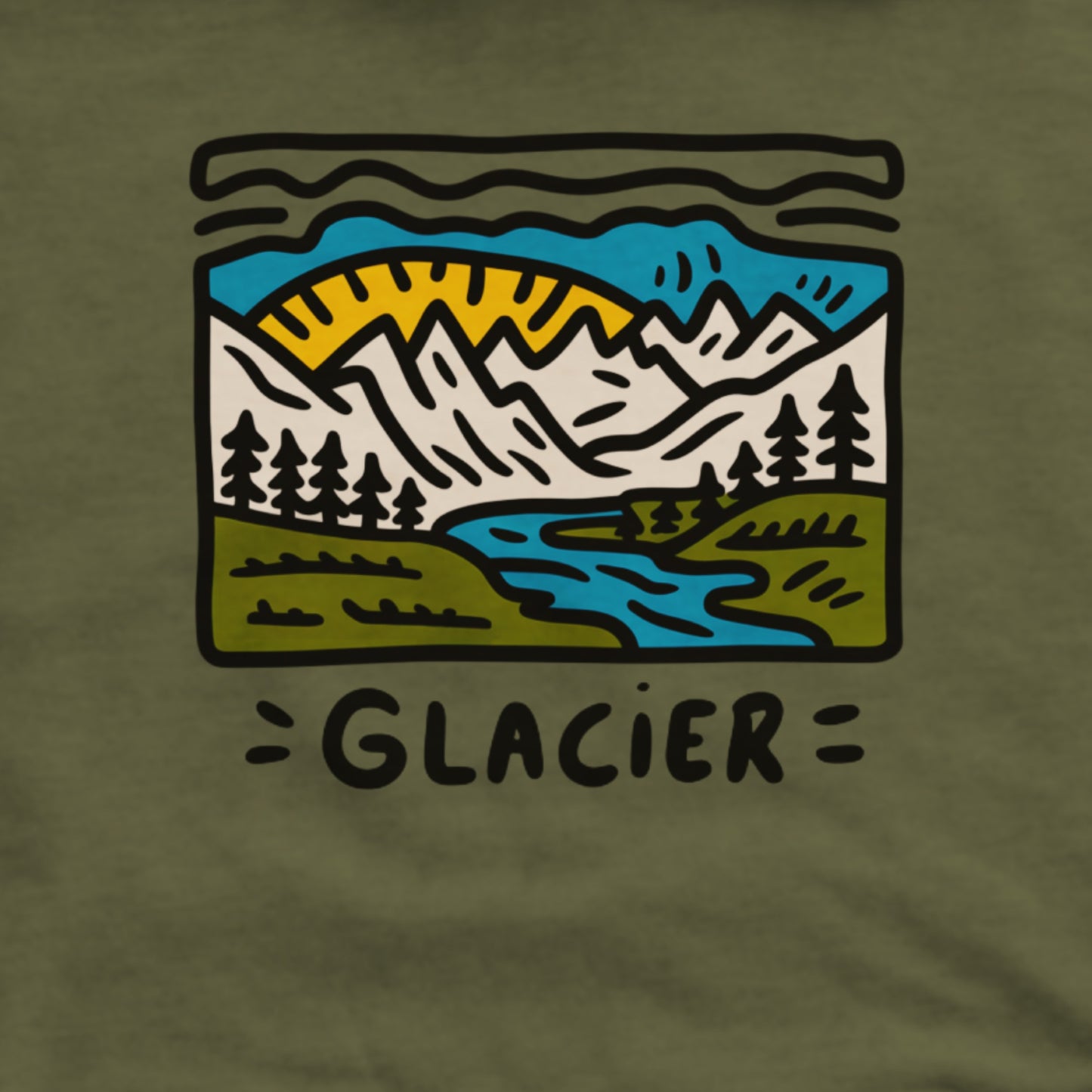 Glacier National Park Hoodie Adventure and Outdoors Themed Hoodie