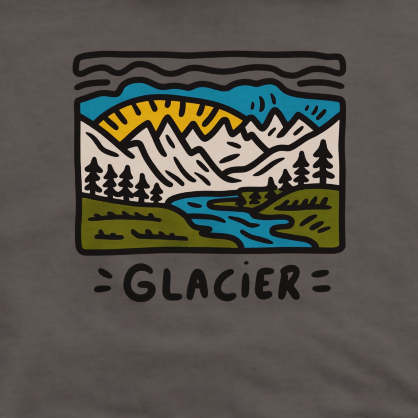 Glacier National Park Hoodie Adventure and Outdoors Themed Hoodie
