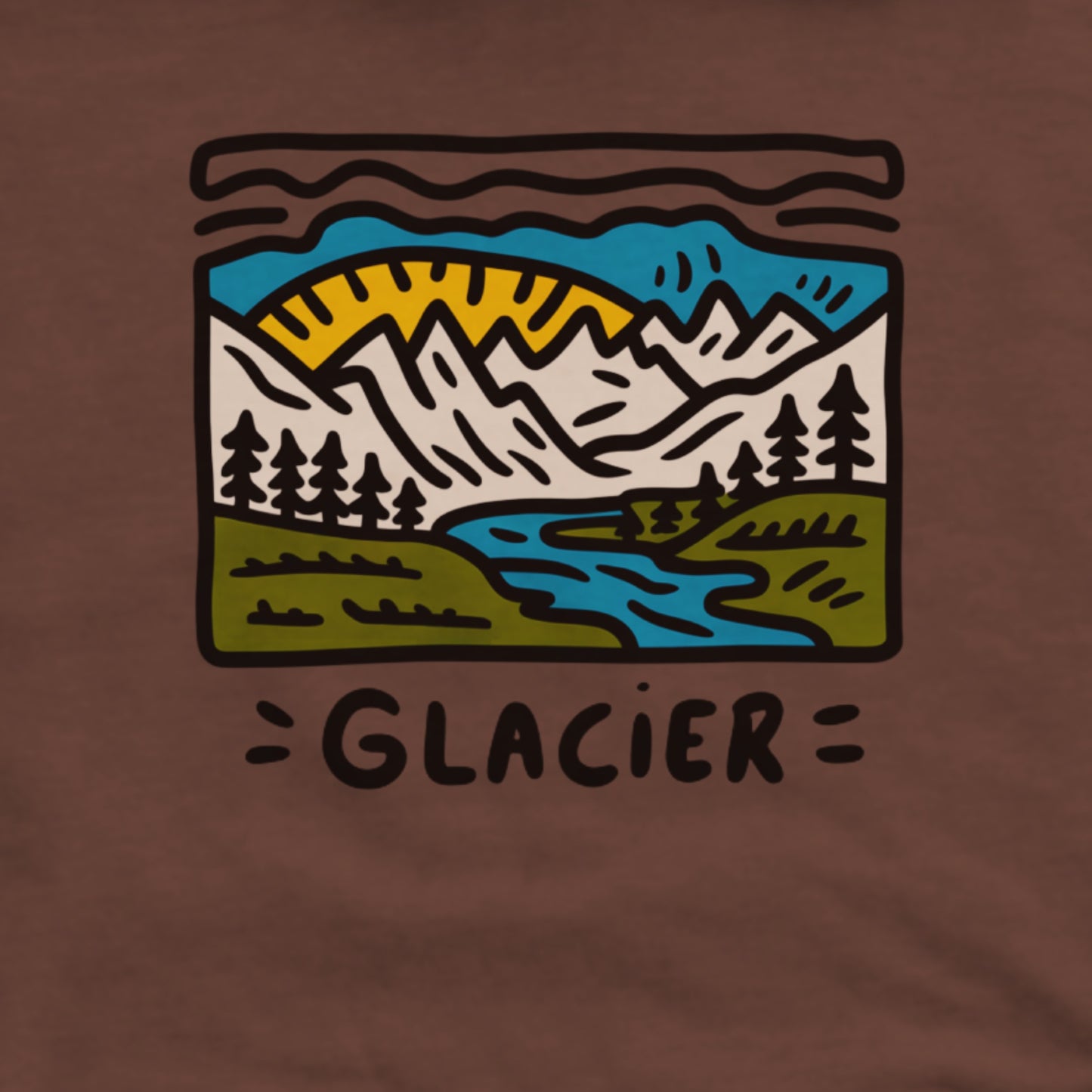 Glacier National Park Hoodie Adventure and Outdoors Themed Hoodie