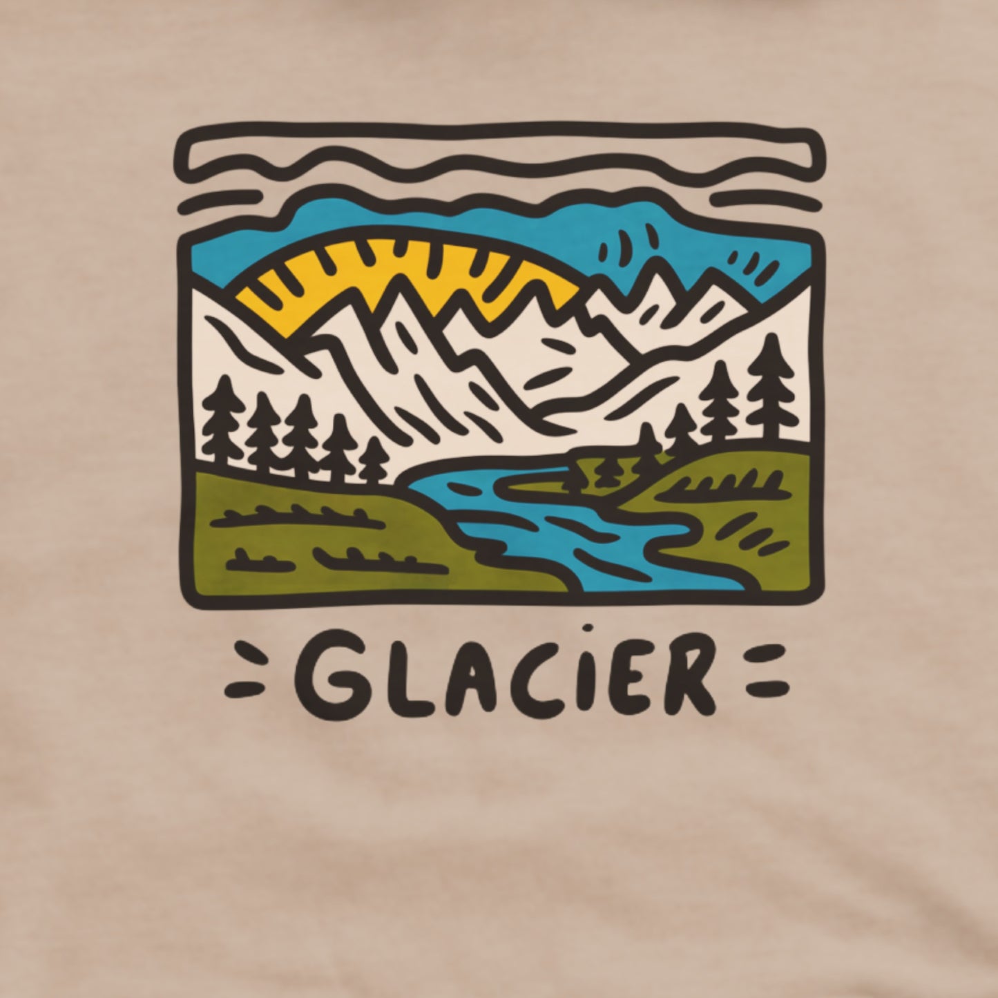 Glacier National Park Hoodie Adventure and Outdoors Themed Hoodie
