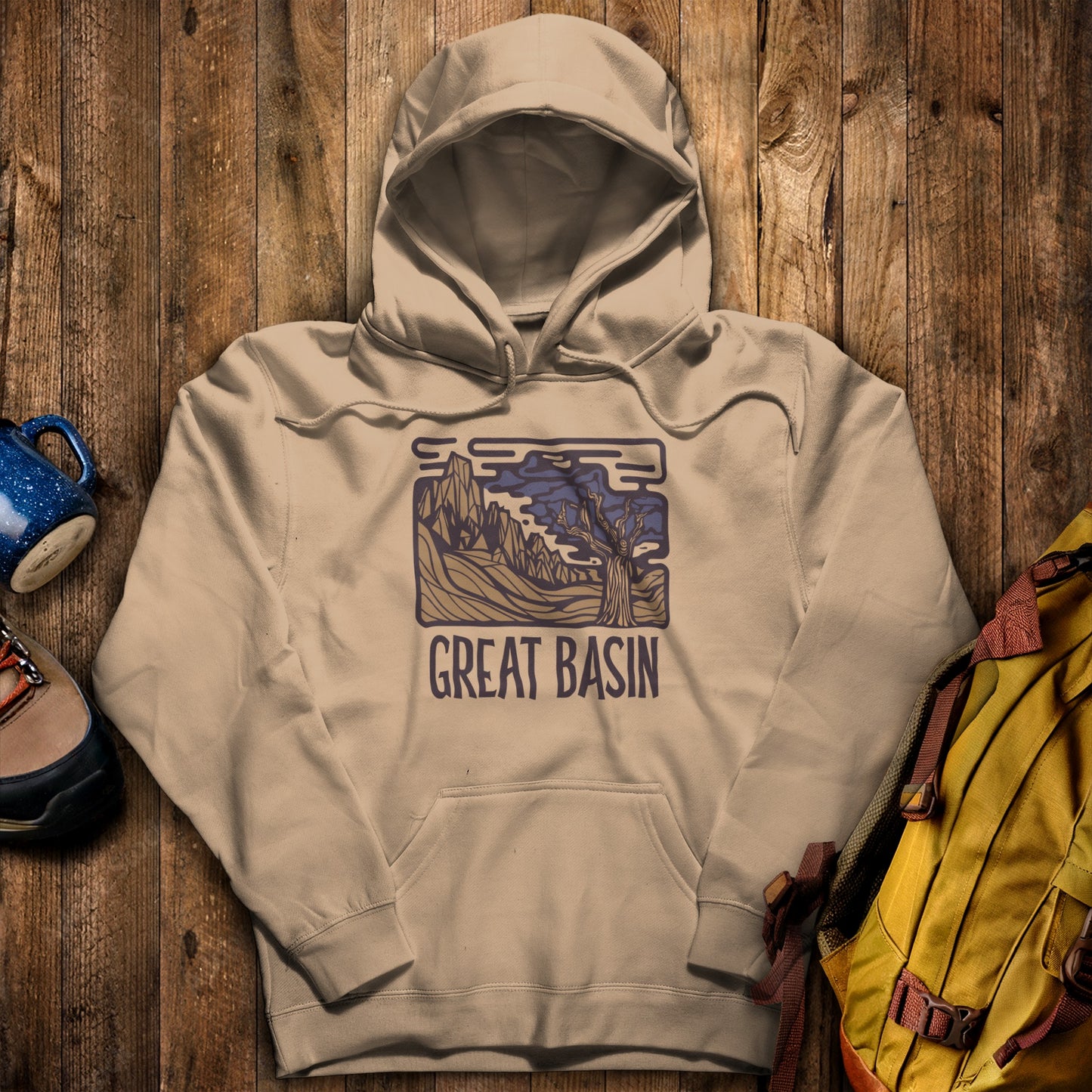 Great Basin National Park Hoodie Sand Adventure and Outdoors Themed Hoodie