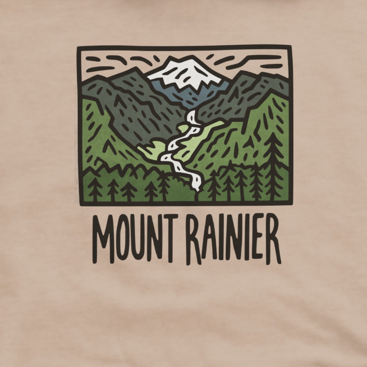 Mount Rainier National Park Hoodie Adventure and Outdoors Themed Hoodie