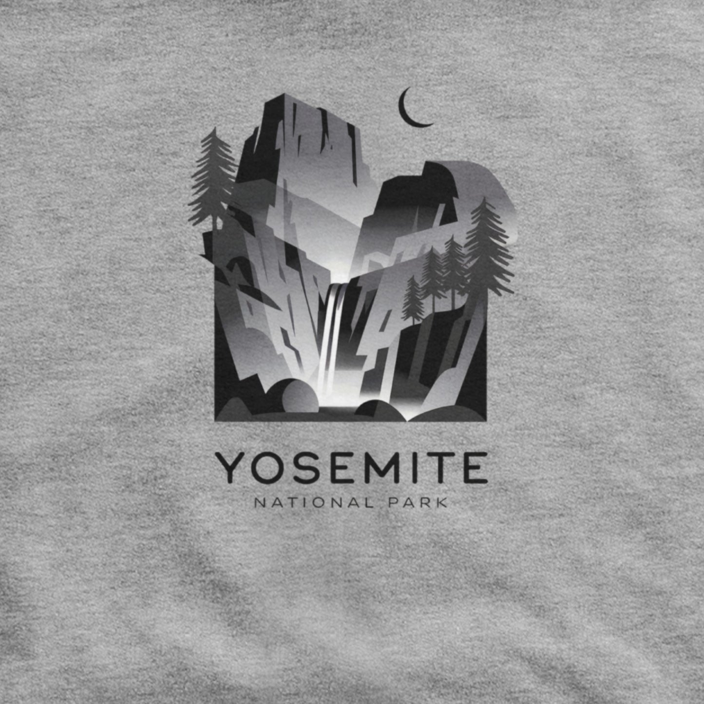 Yosemite National Park Noir Hoodie Adventure and Outdoors Themed Hoodie