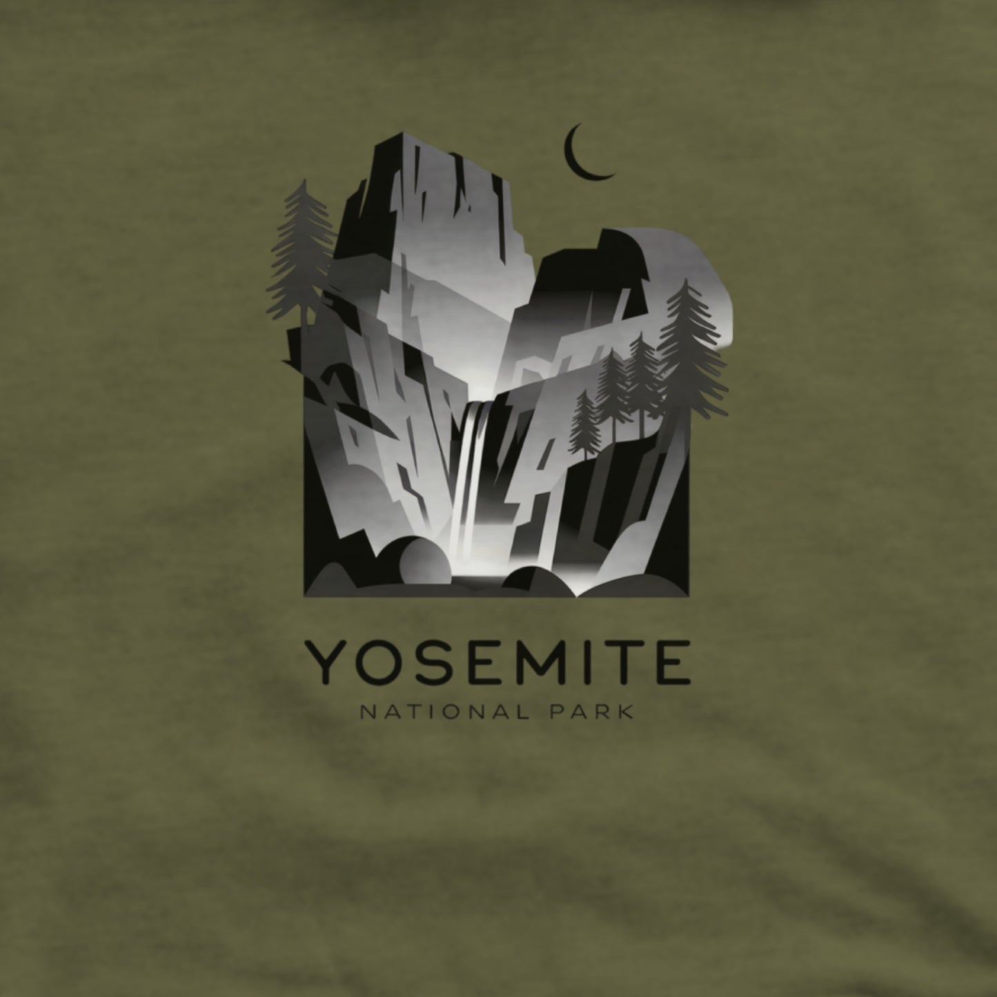 Yosemite National Park Noir Hoodie Adventure and Outdoors Themed Hoodie