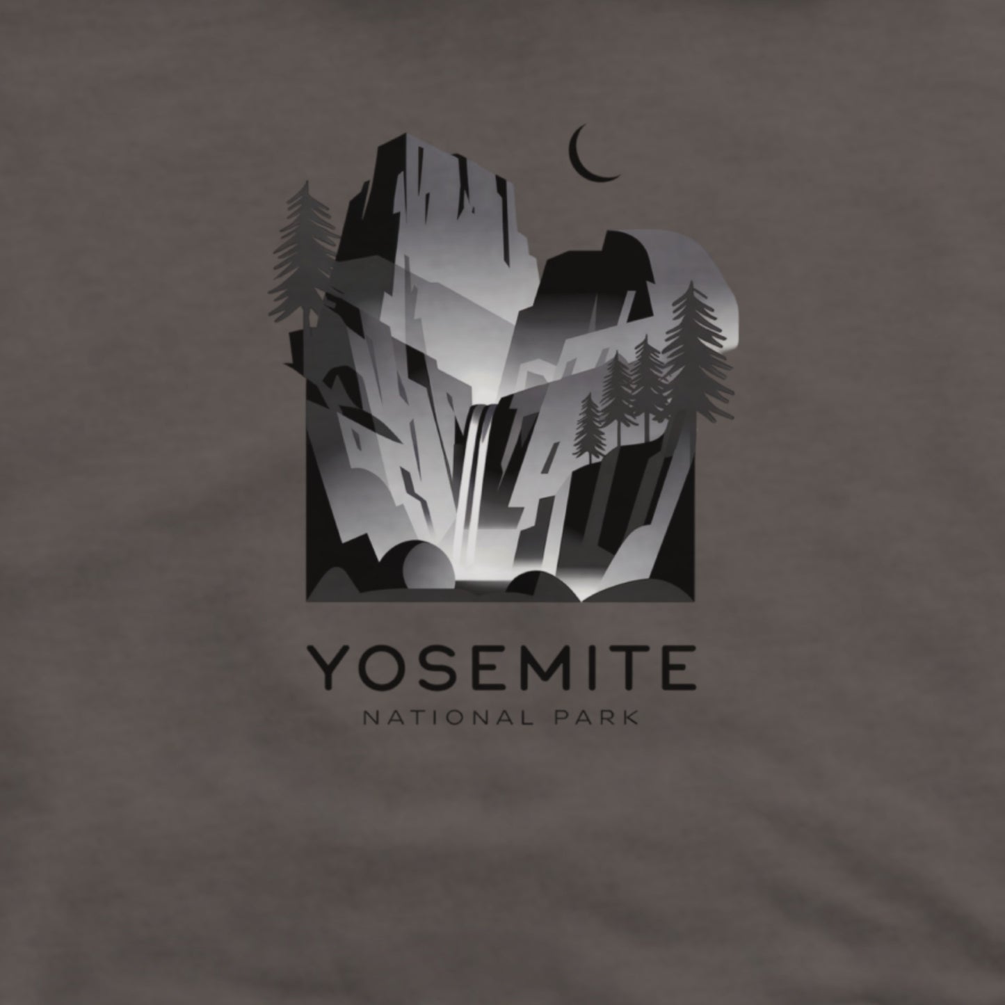 Yosemite National Park Noir Hoodie Adventure and Outdoors Themed Hoodie