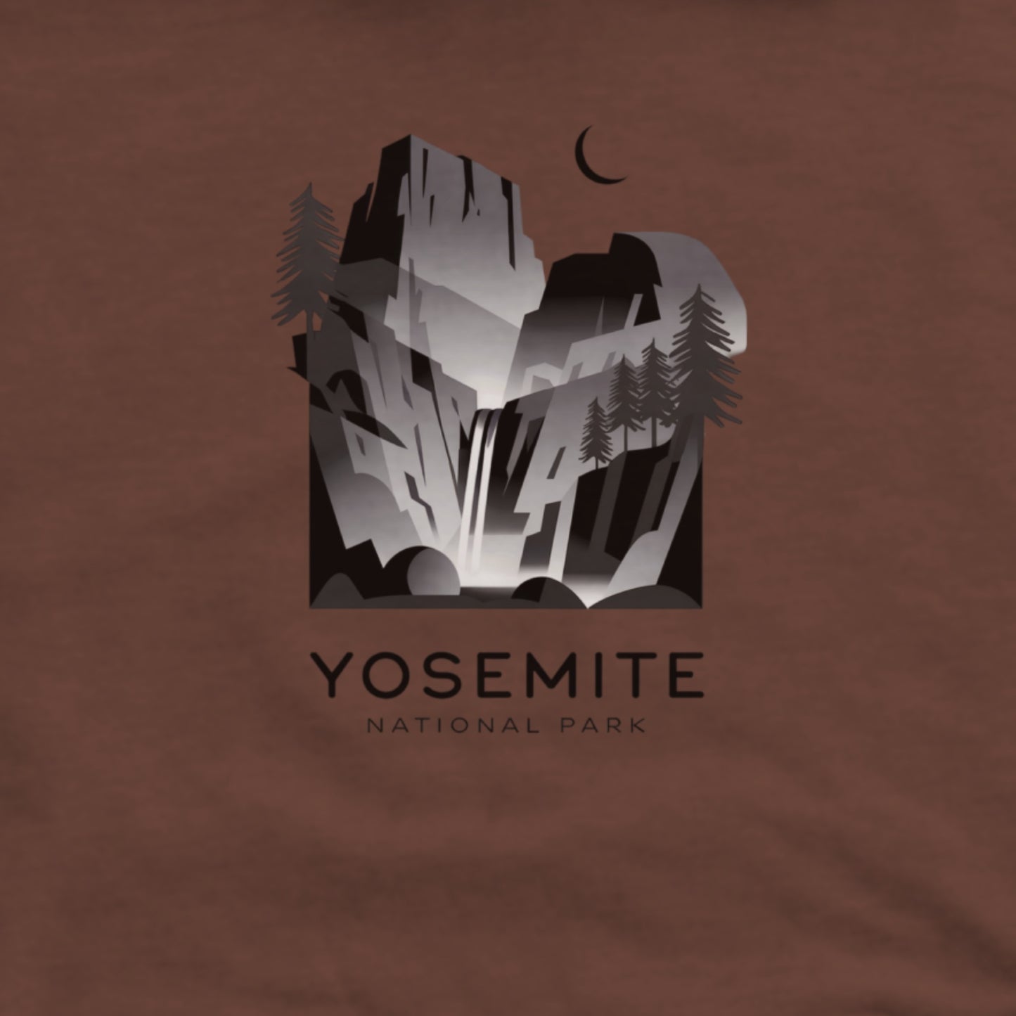 Yosemite National Park Noir Hoodie Adventure and Outdoors Themed Hoodie