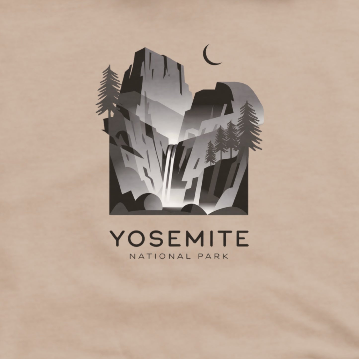 Yosemite National Park Noir Hoodie Adventure and Outdoors Themed Hoodie