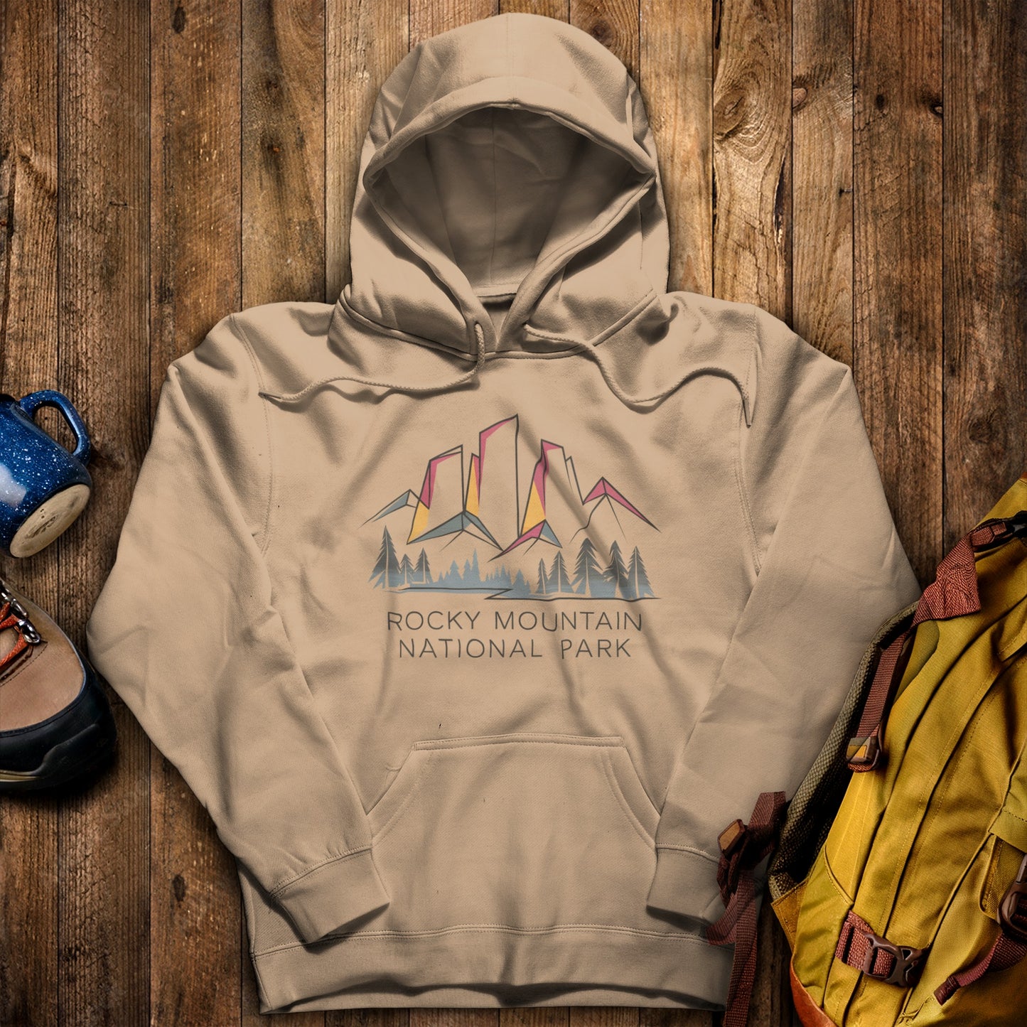 Rocky Mountain National Park Hoodie Sand Adventure and Outdoors Themed Hoodie