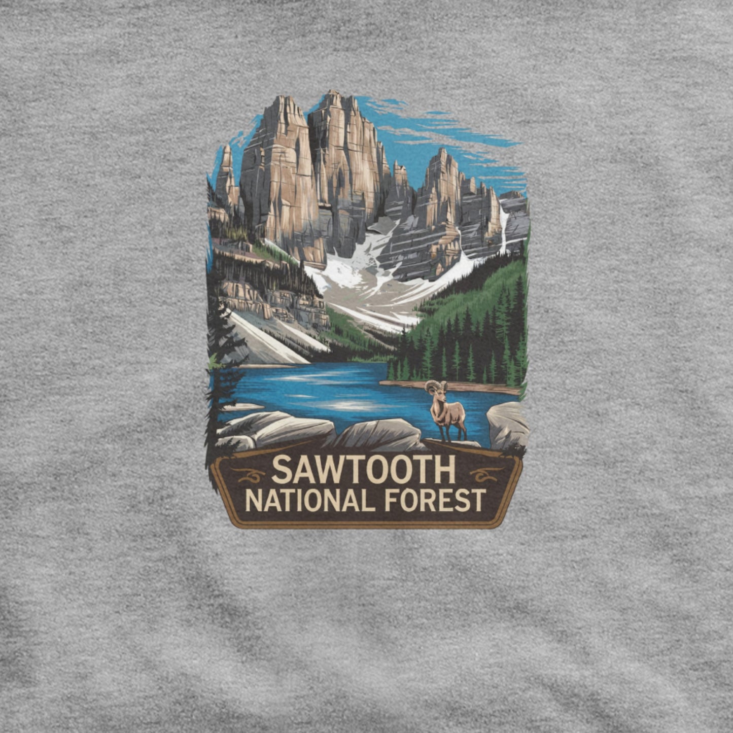 Sawtooth National Forest Hoodie Adventure and Outdoors Themed Hoodie