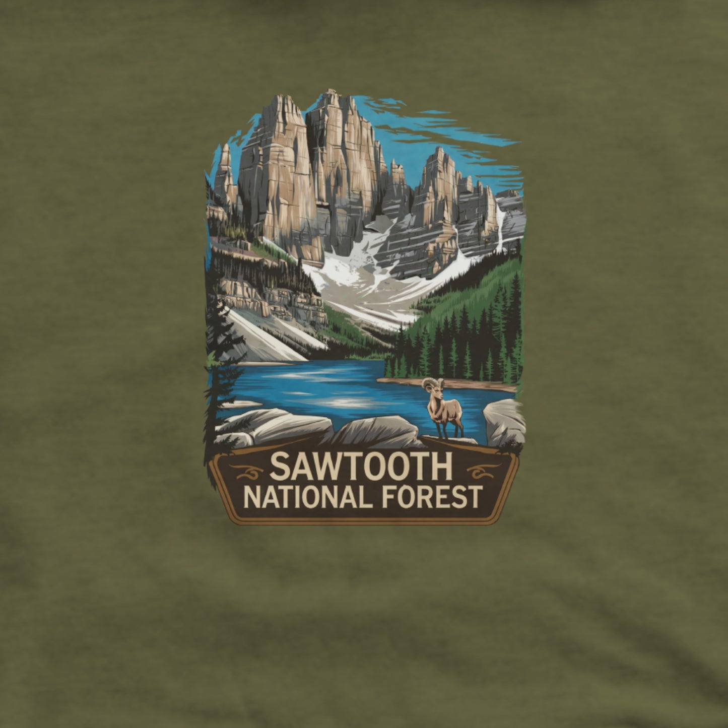 Sawtooth National Forest Hoodie Adventure and Outdoors Themed Hoodie