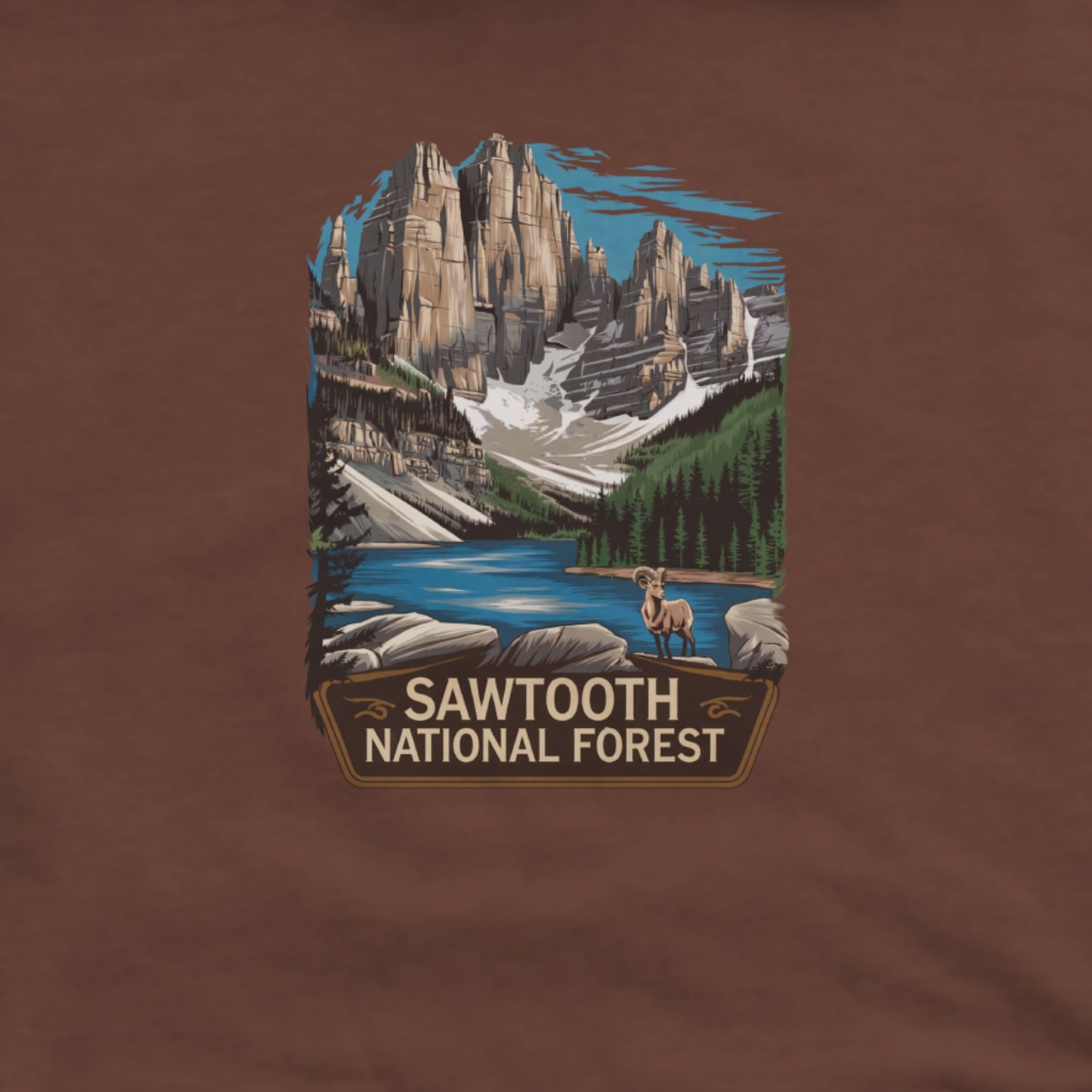 Sawtooth National Forest Hoodie Adventure and Outdoors Themed Hoodie
