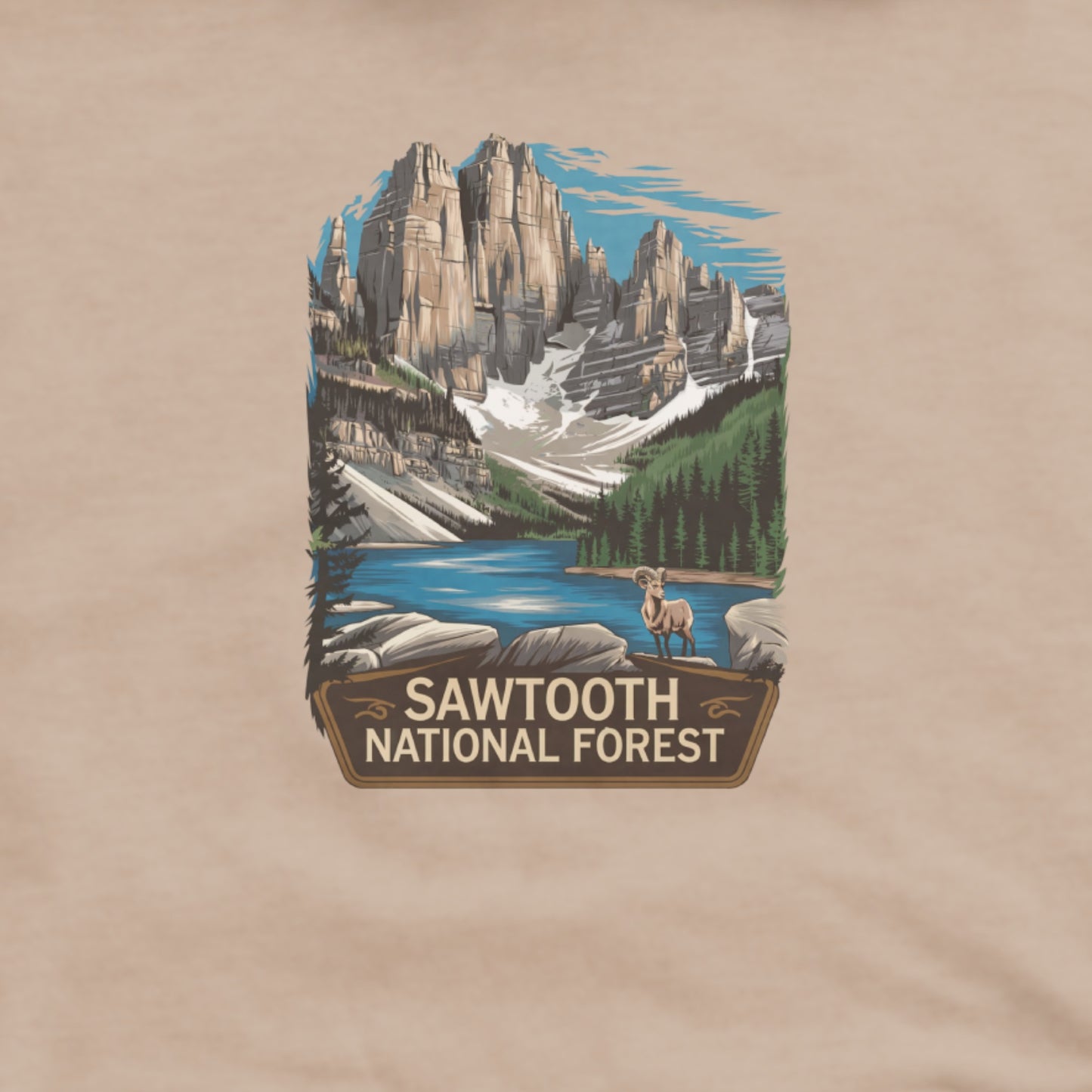 Sawtooth National Forest Hoodie Adventure and Outdoors Themed Hoodie