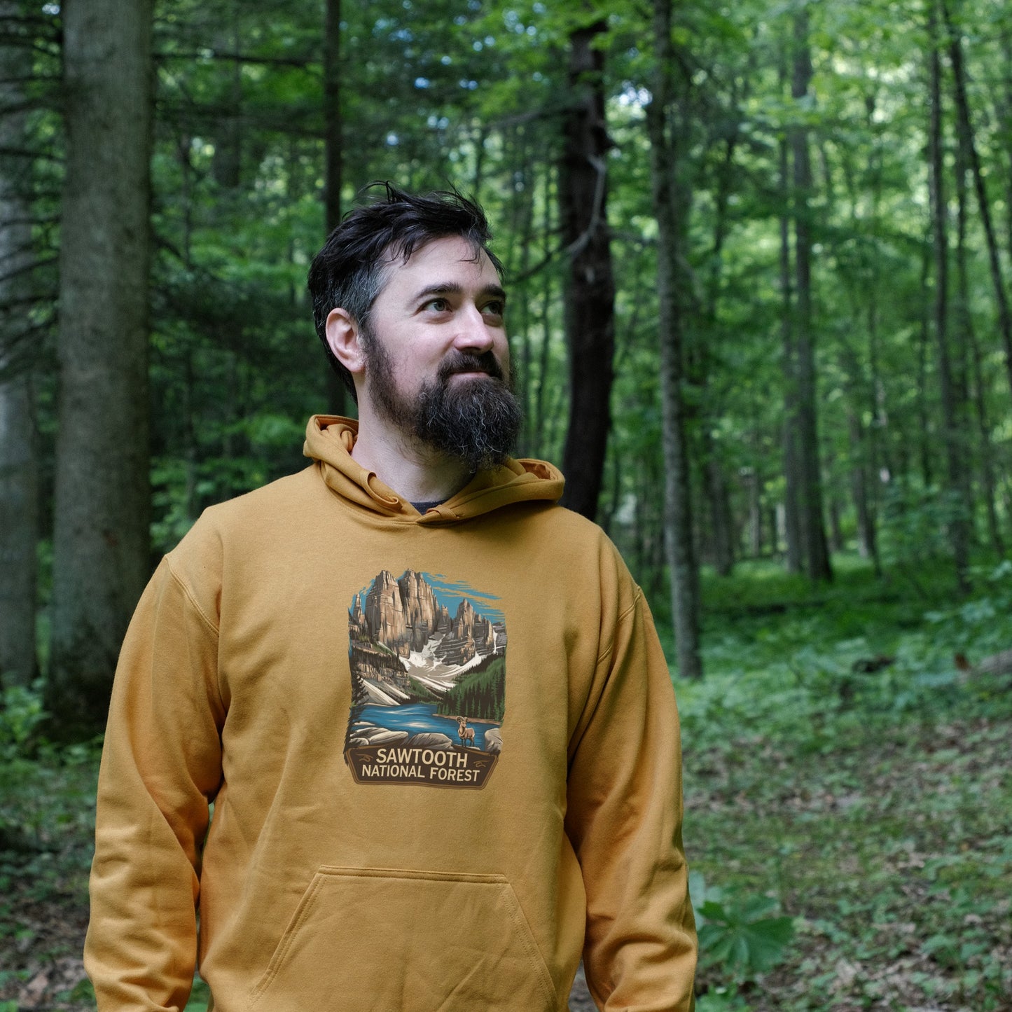 Sawtooth National Forest Hoodie Adventure and Outdoors Themed Hoodie