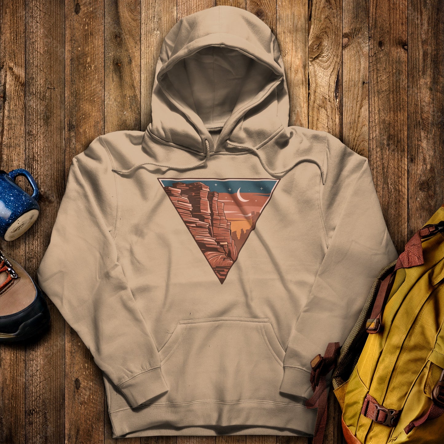 Red Rock Canyon Hoodie Sand Adventure and Outdoors Themed Hoodie