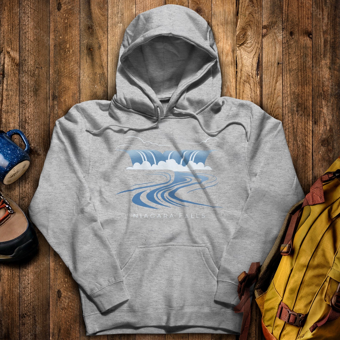 Niagara Falls Hoodie Sport Grey Adventure and Outdoors Themed Hoodie