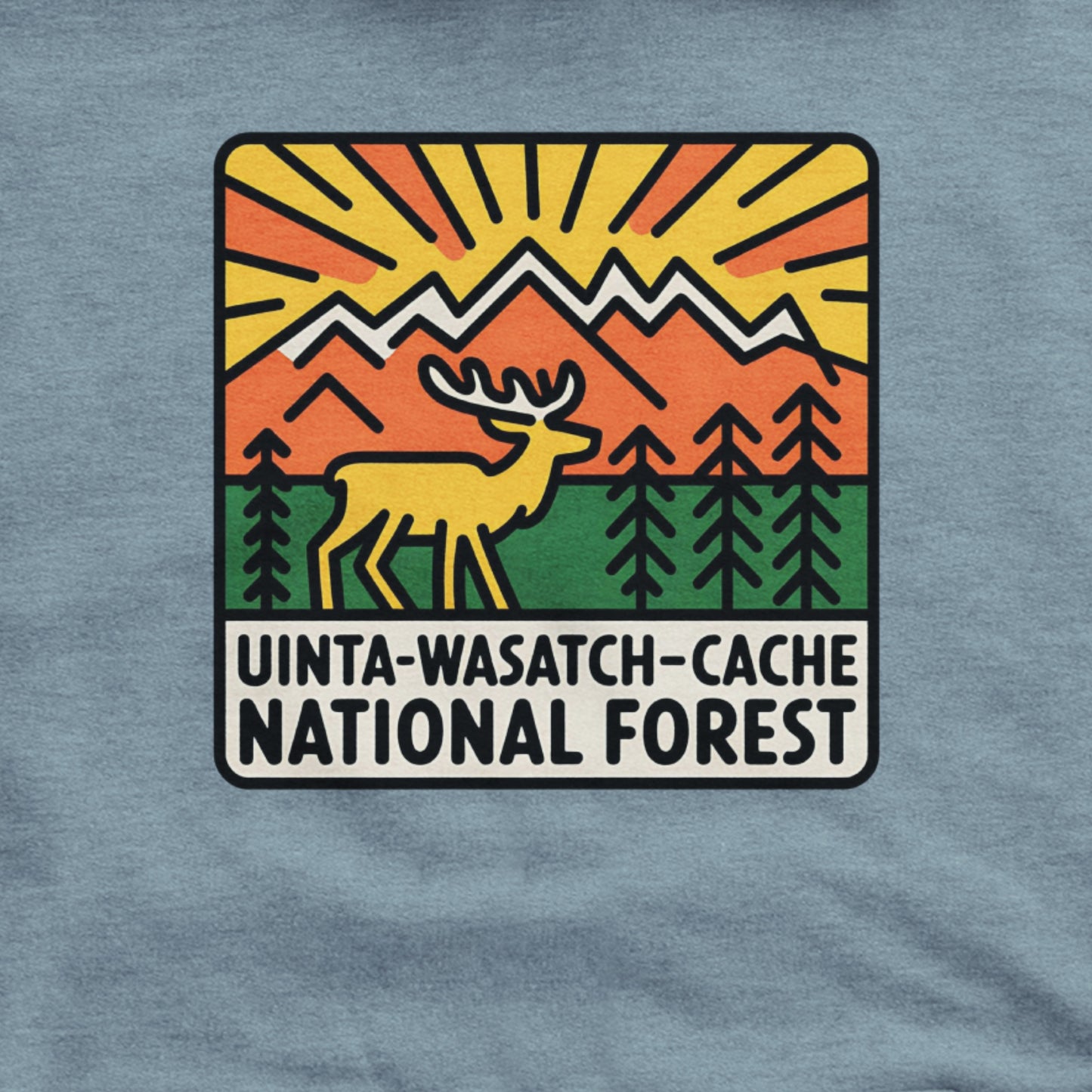Uinta-Wasatch-Cache National Forest Hoodie Adventure and Outdoors Themed Hoodie