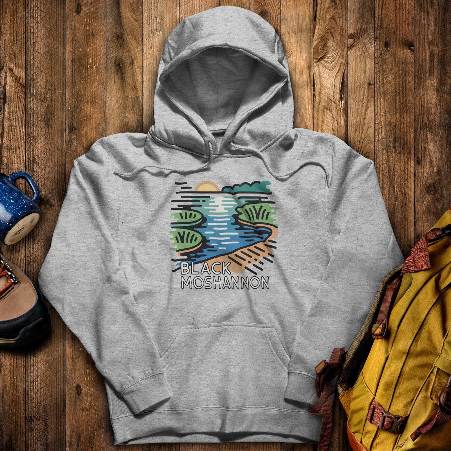 Black Moshannon State Park Hoodie Sport Grey Adventure and Outdoors Themed Hoodie
