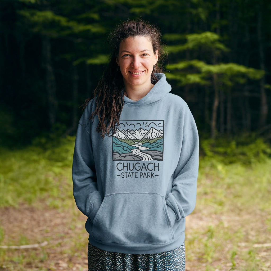 Chugach State Park Hoodie Adventure and Outdoors Themed Hoodie
