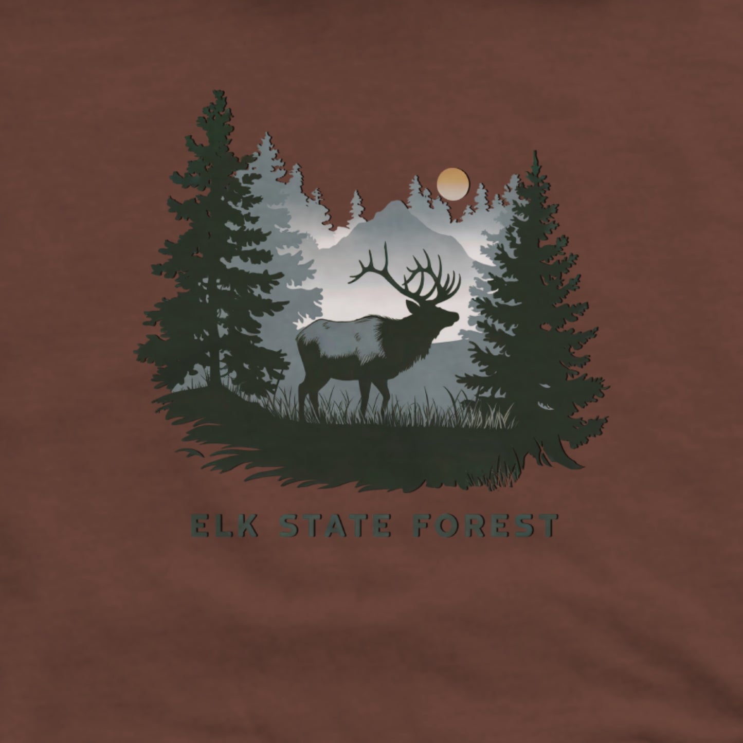 Elk State Forest Hoodie Adventure and Outdoors Themed Hoodie