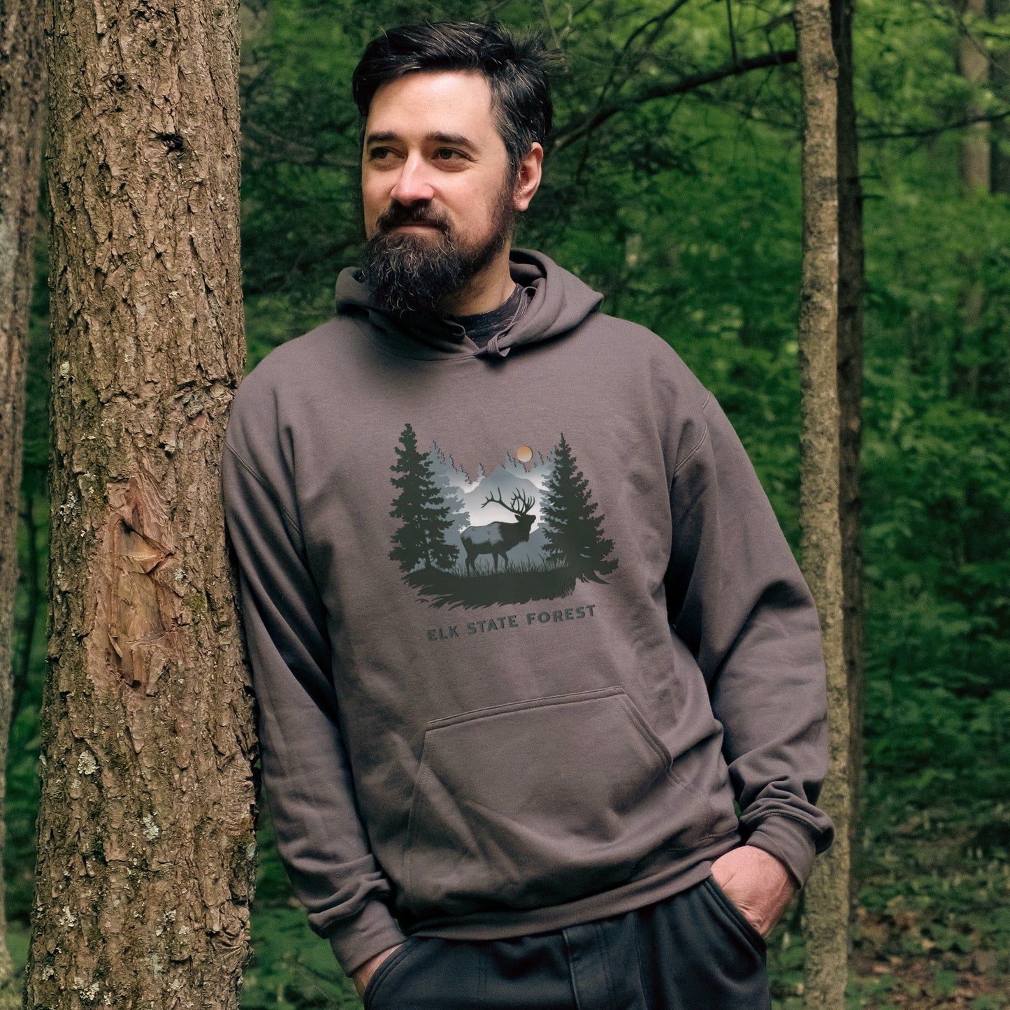 Elk State Forest Hoodie Adventure and Outdoors Themed Hoodie